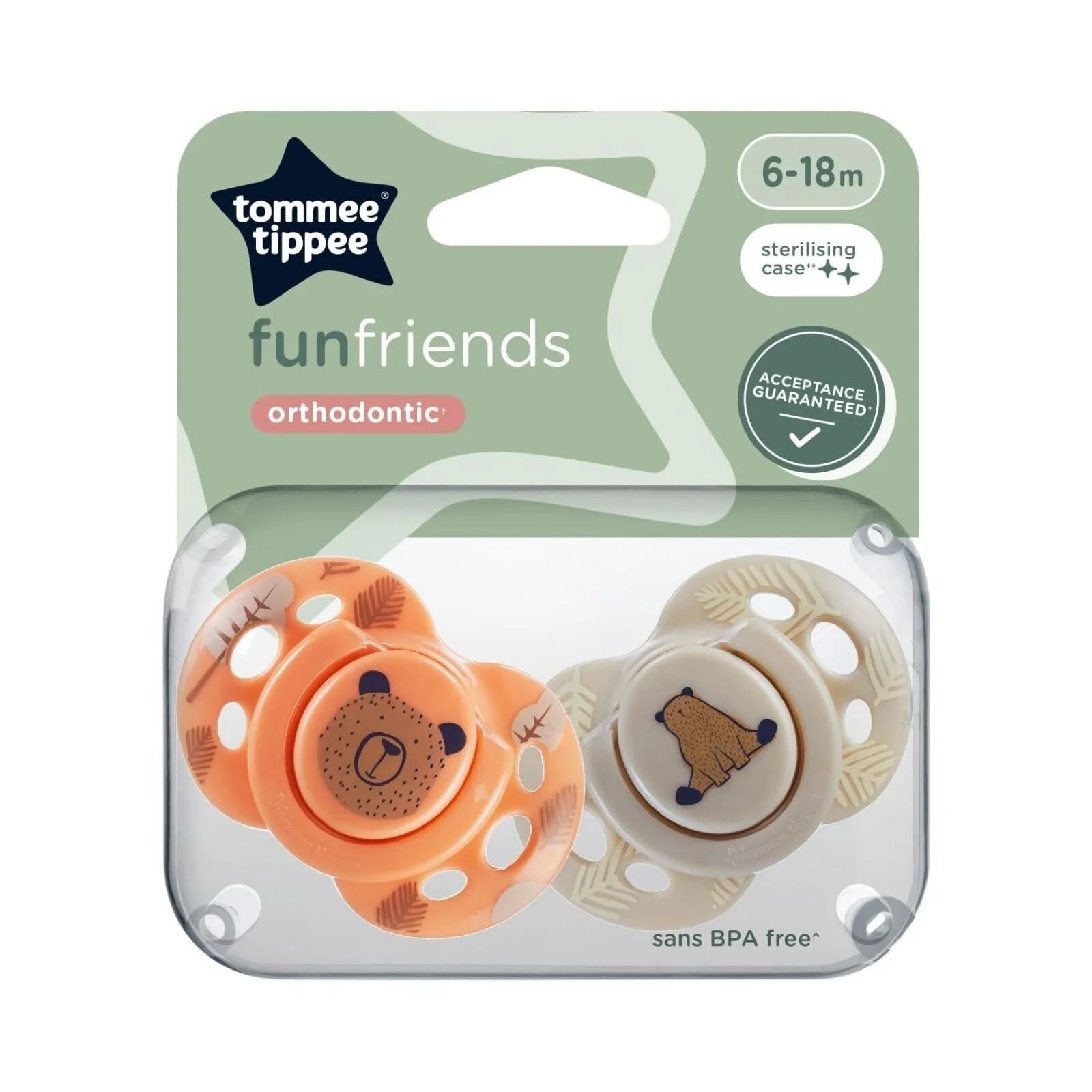 Tommee Tippee Fun Style Soother 6 - 18 months Pack of 2 Assorted - ebebek - Black Friday
