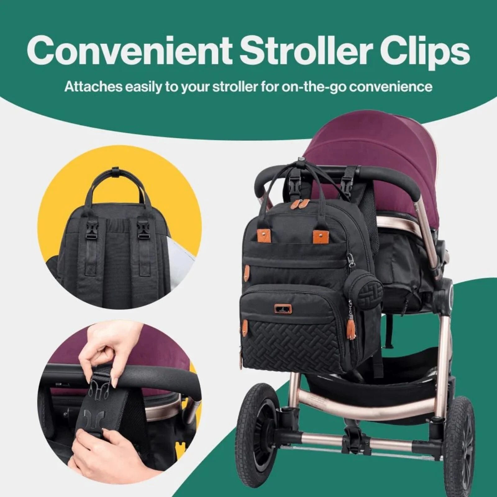 BabbleRoo Original Nappy Backpack - Black - ebebek - Black Friday