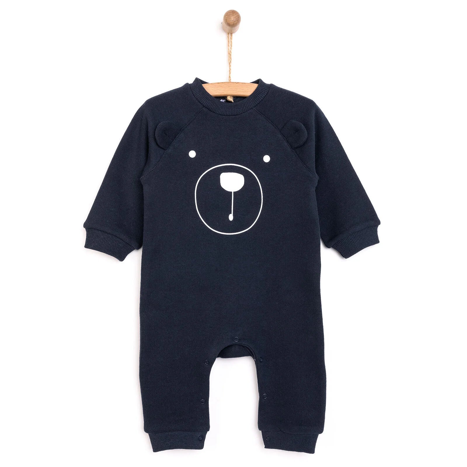 HelloBaby Newborn Unisex Footless Jumpsuit - Navy Blue - ebebek - Black Friday