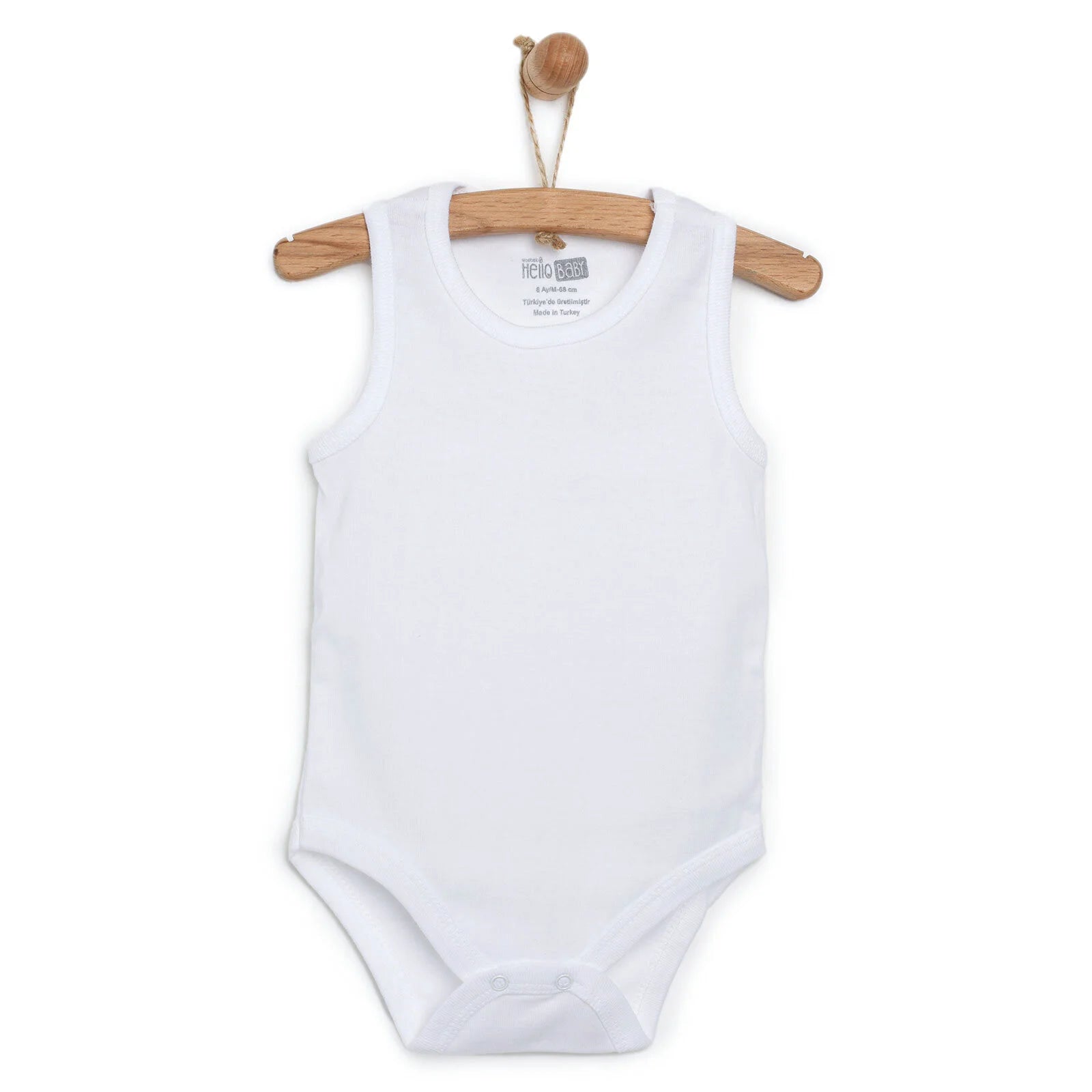 HelloBaby Sleeveless Bodysuit - White - ebebek - Black Friday