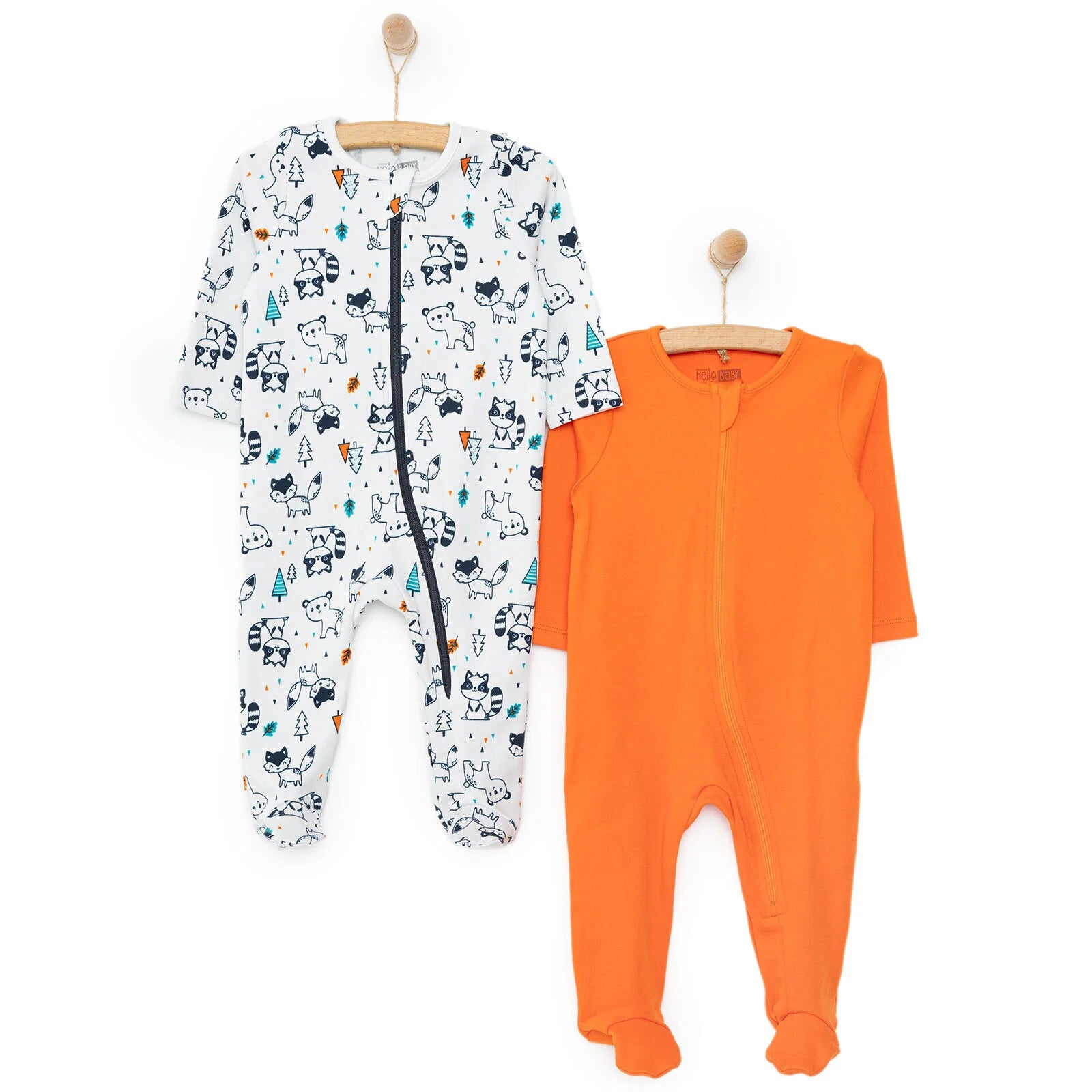 HelloBaby Baby Boy Footed Newborn Jumpsuit - Light Grey - ebebek - Black Friday