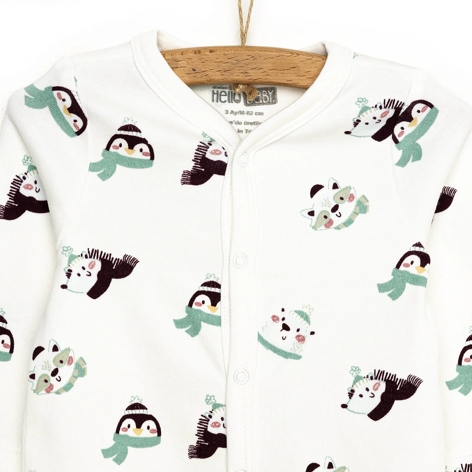 HelloBaby Footed Jumpsuit with Hat - Multicolour - ebebek - Black Friday