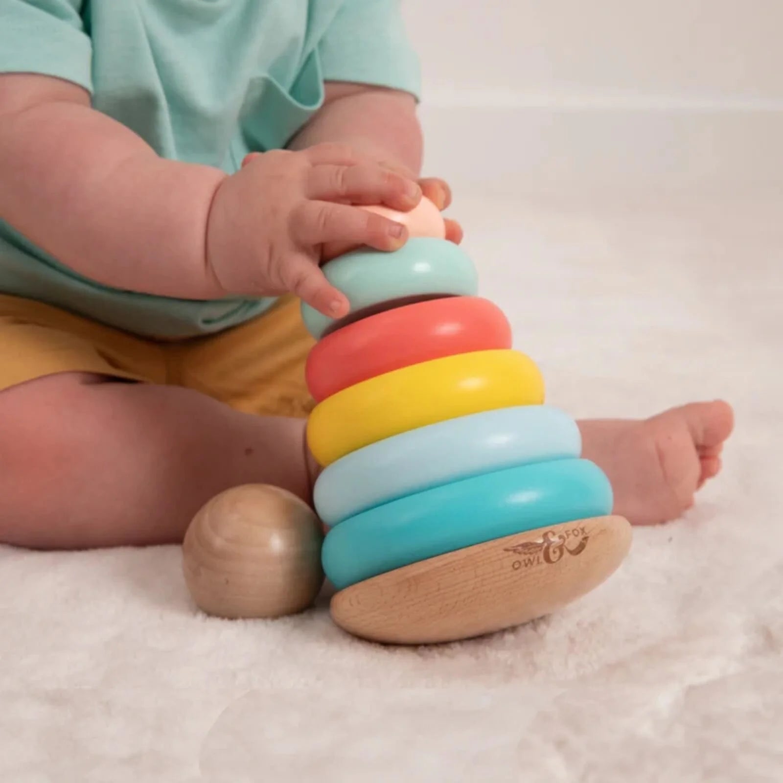 Owl & Fox Wooden Topple Tower - ebebek - Black Friday