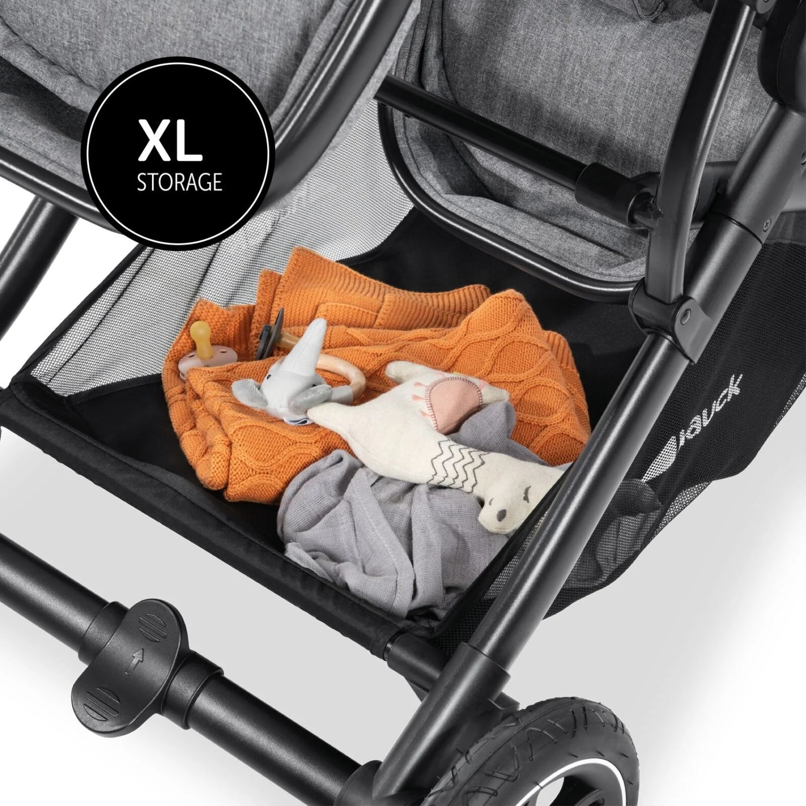 Hauck Atlantic Twin Double Stroller - Grey - Hauck - ebebek