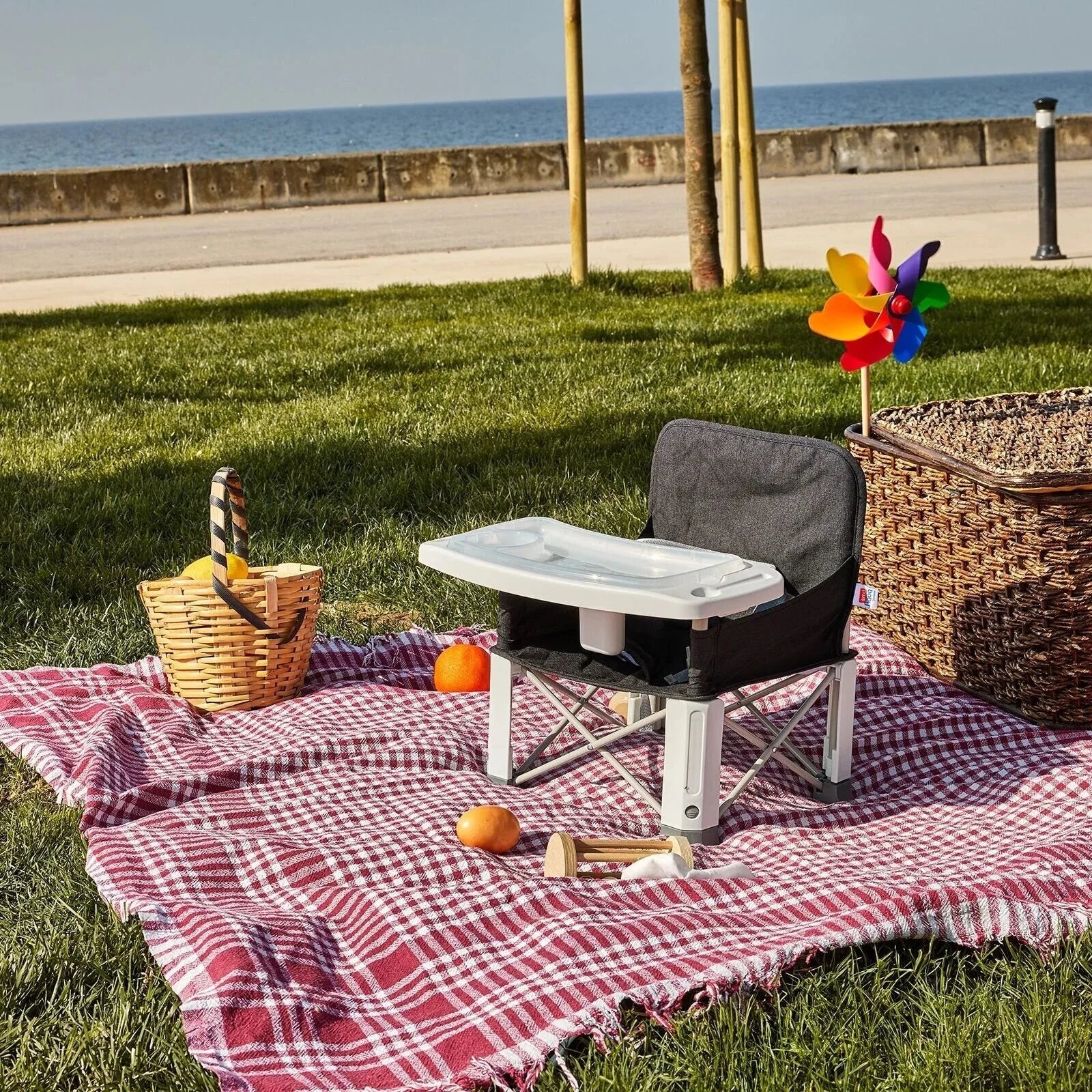 baby plus Picnic Booster Highchair - Dark Grey - ebebek - Black Friday