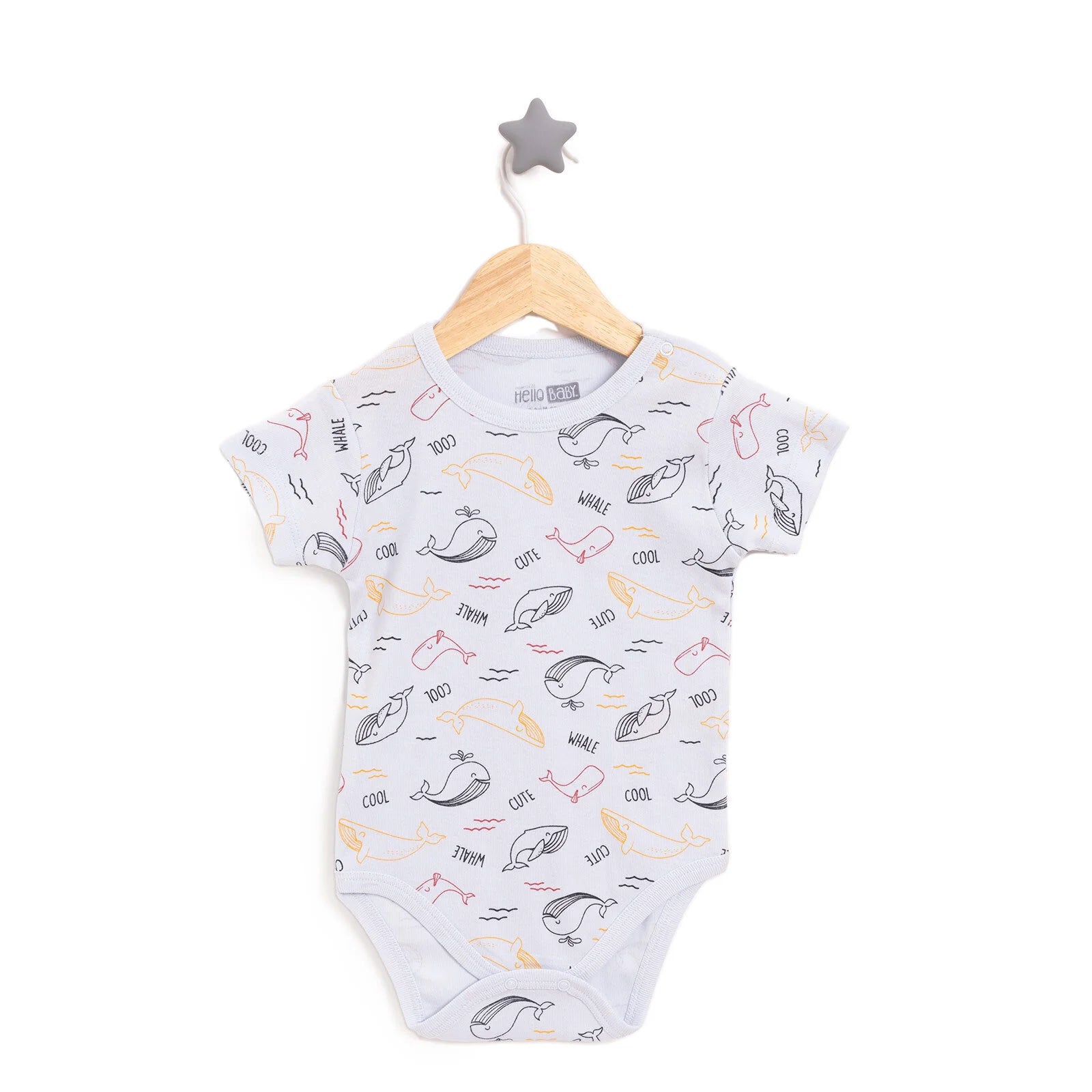 HelloBaby Baby Boy Short Sleeve Body - Light Blue - ebebek - Black Friday