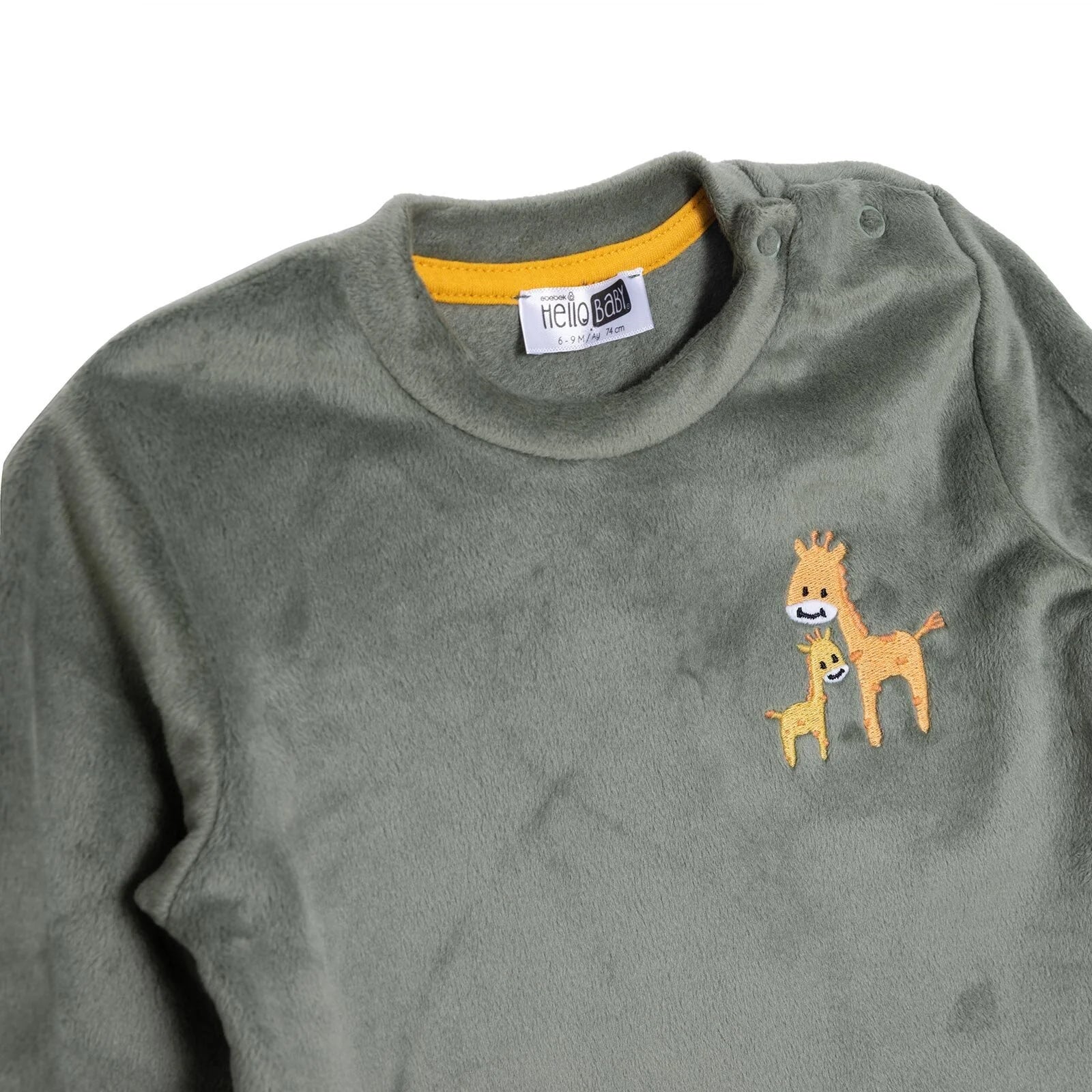 HelloBaby Velvet Pyjamas Set - Green - ebebek - Black Friday