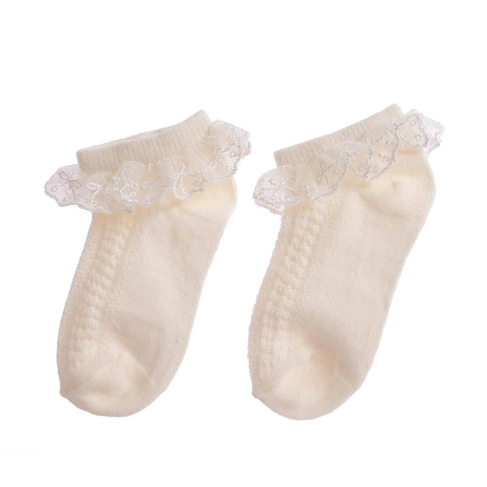 HelloBaby Girl Socks with Lace - Ecru - ebebek - Black Friday