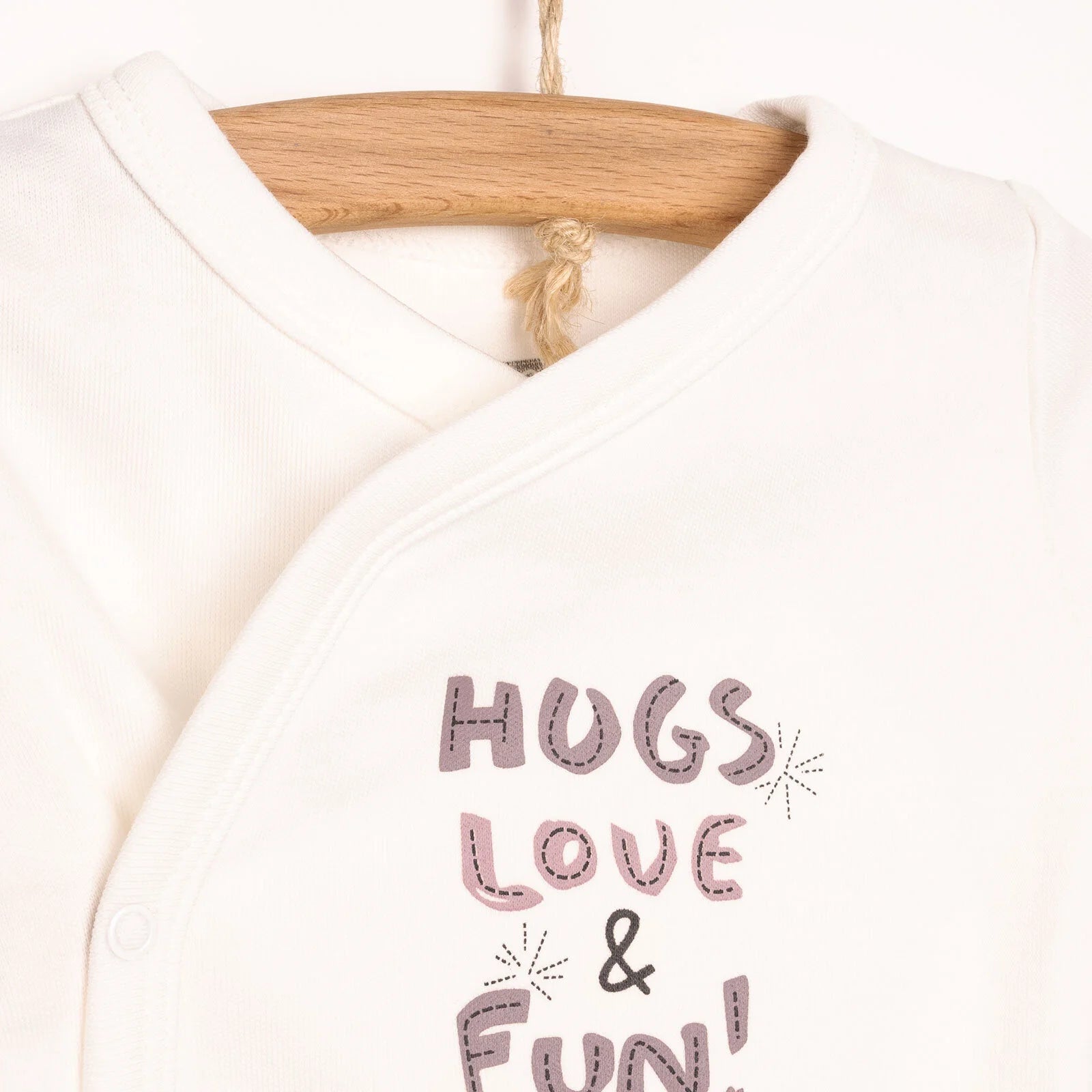 HelloBaby Sleeve Bodysuit - Footed Bottom - Ecru - ebebek - Black Friday