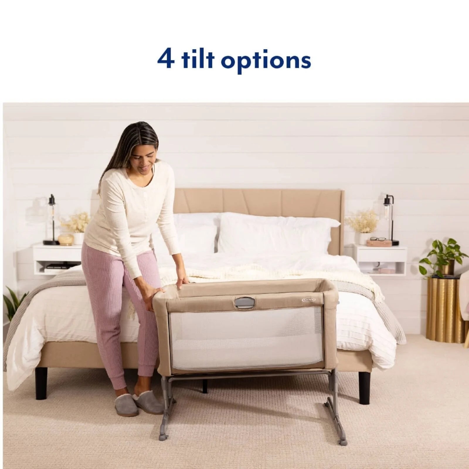 Graco Sweet2Sleep Bedside Crib - Oatmeal - ebebek - Black Friday