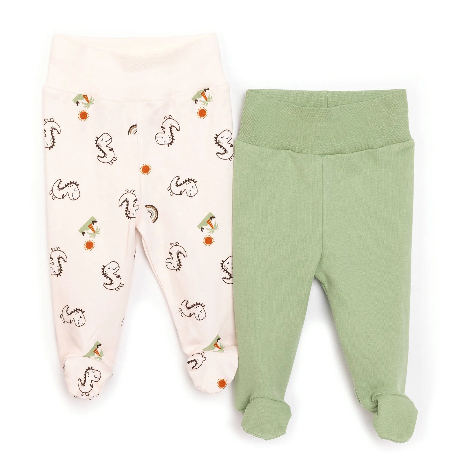 HelloBaby Baby Boy 2 Pcs Footed Bottom - Beige - ebebek - Black Friday