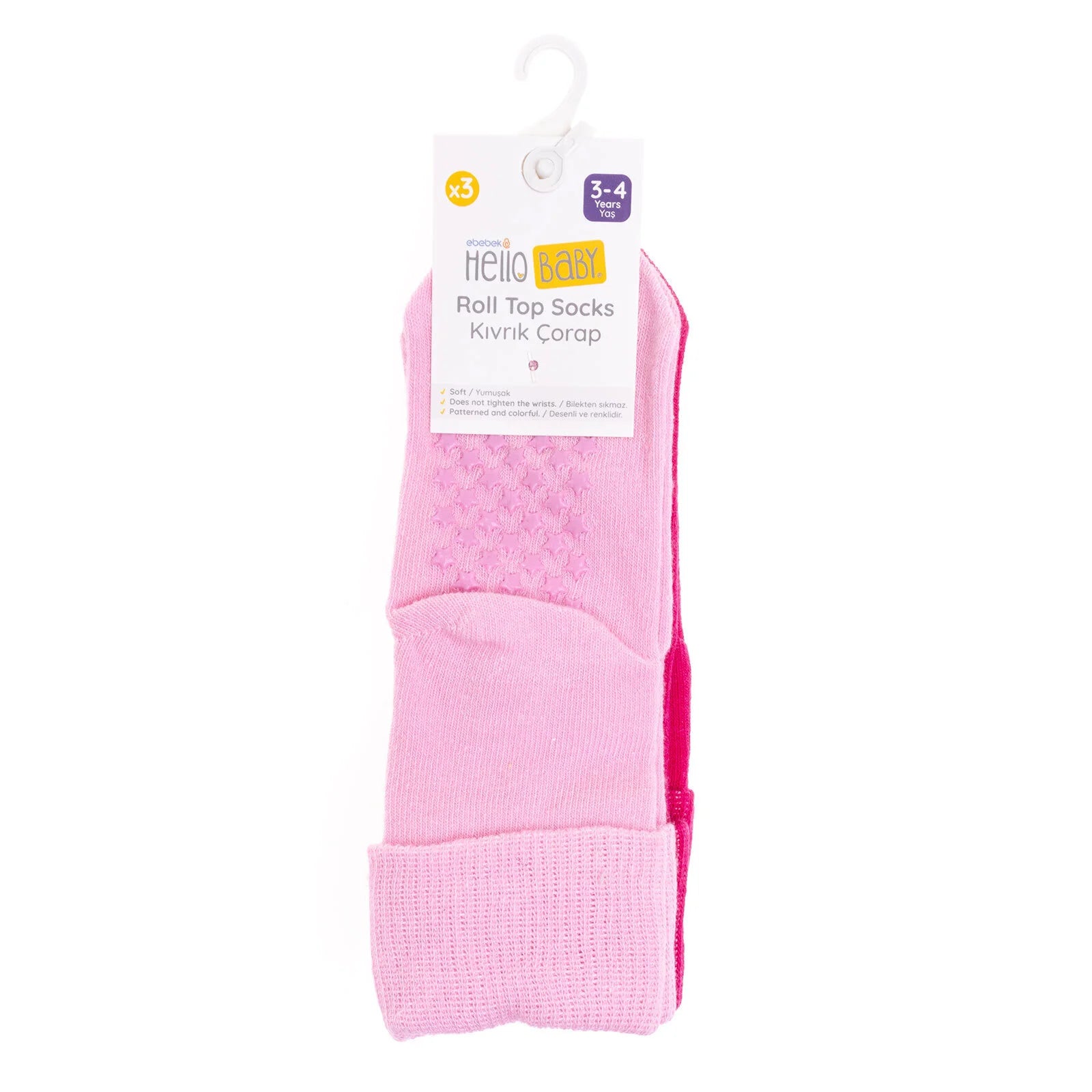 HelloBaby Baby Girl Pack of 3 Socks - Pink - ebebek - Black Friday