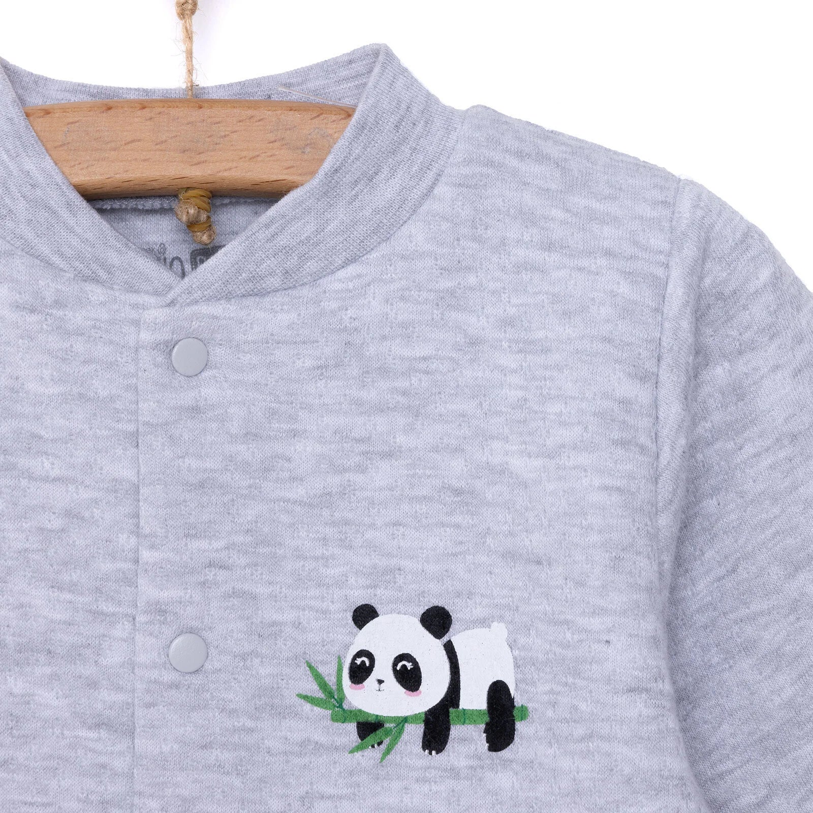 HelloBaby Unisex Quilted Cardigan - Grey Melange - ebebek - Black Friday