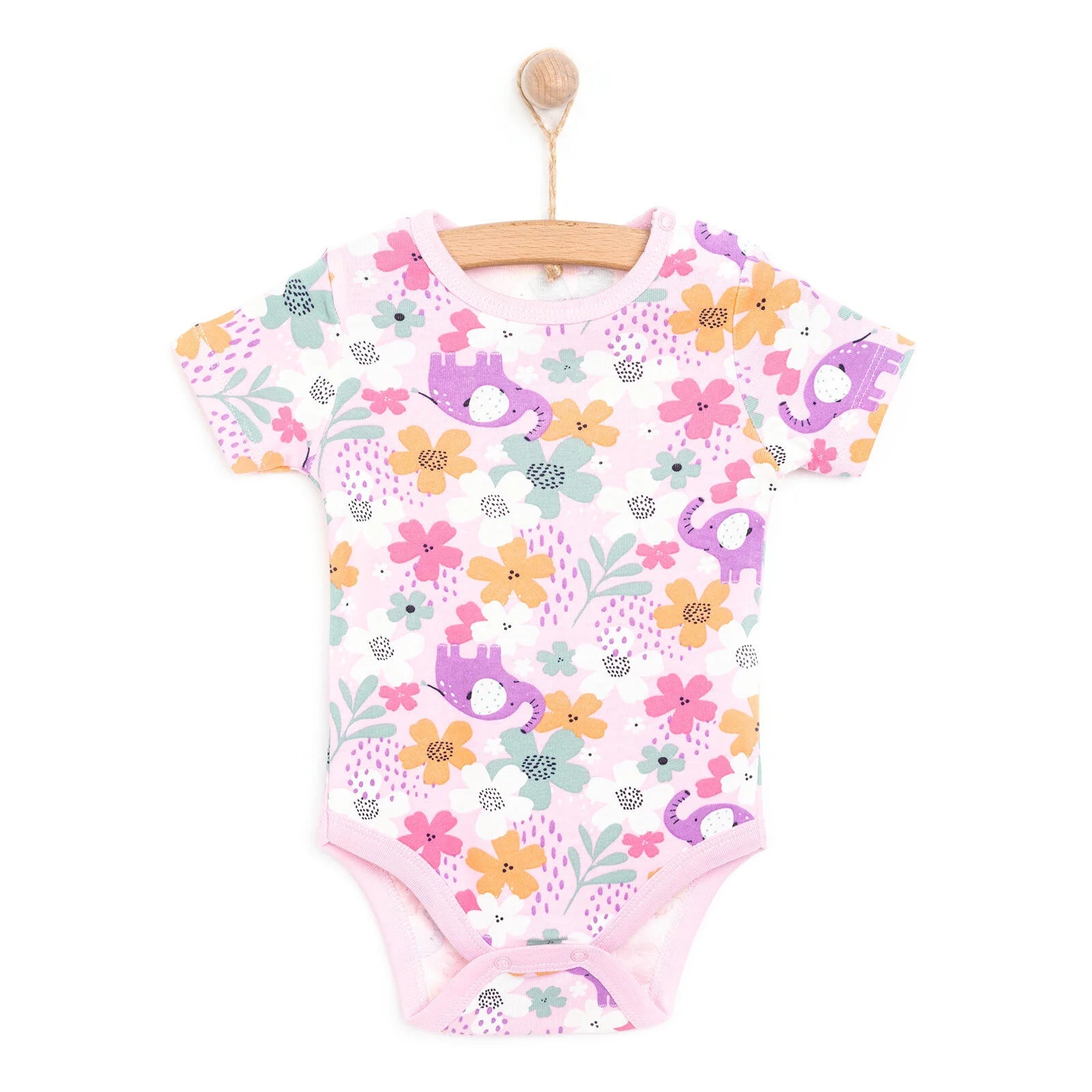 HelloBaby Boy Animal Printed Short Sleeve Body - Pink - ebebek - Black Friday