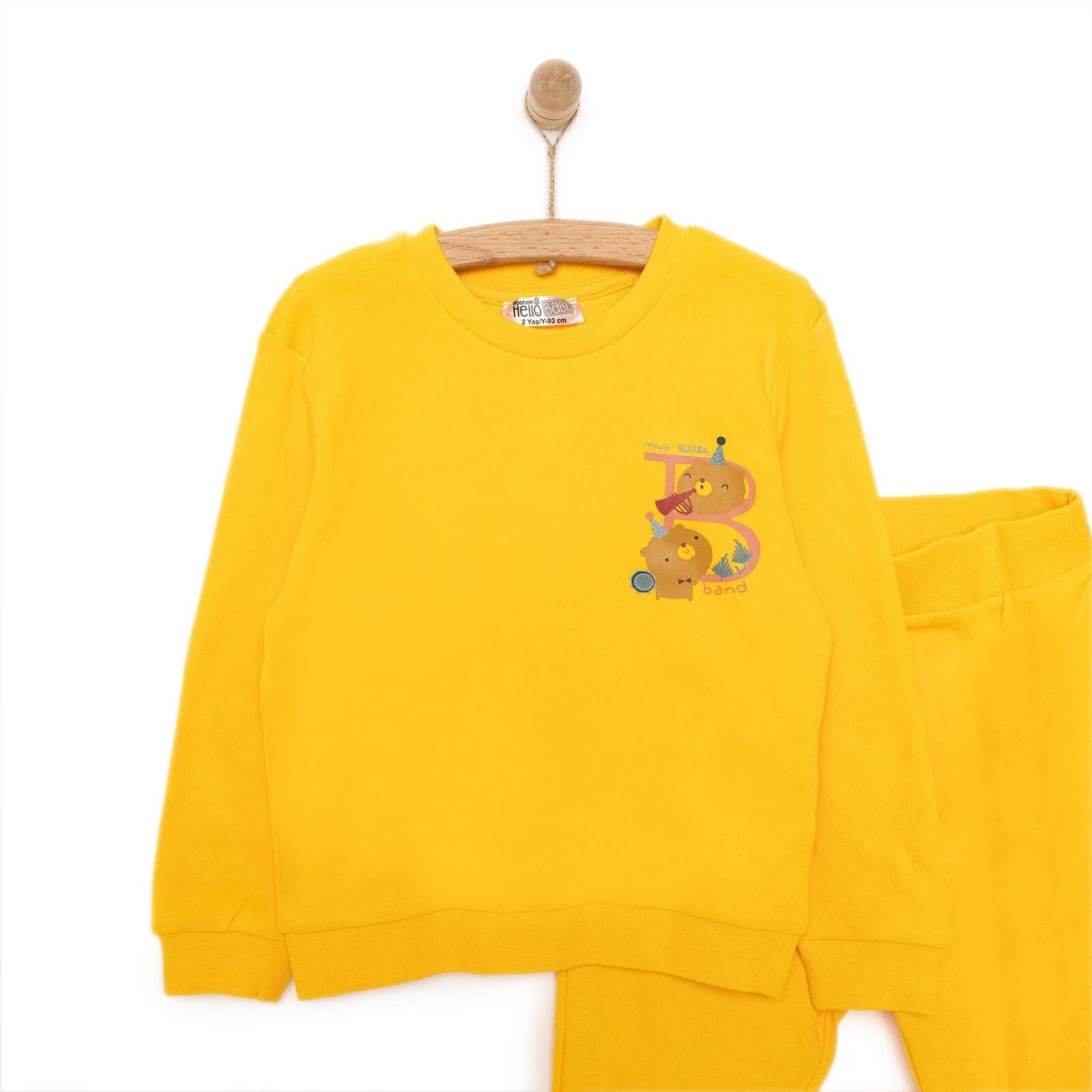 HelloBaby Basic Eşofman Takımı - Yellow - ebebek - Black Friday