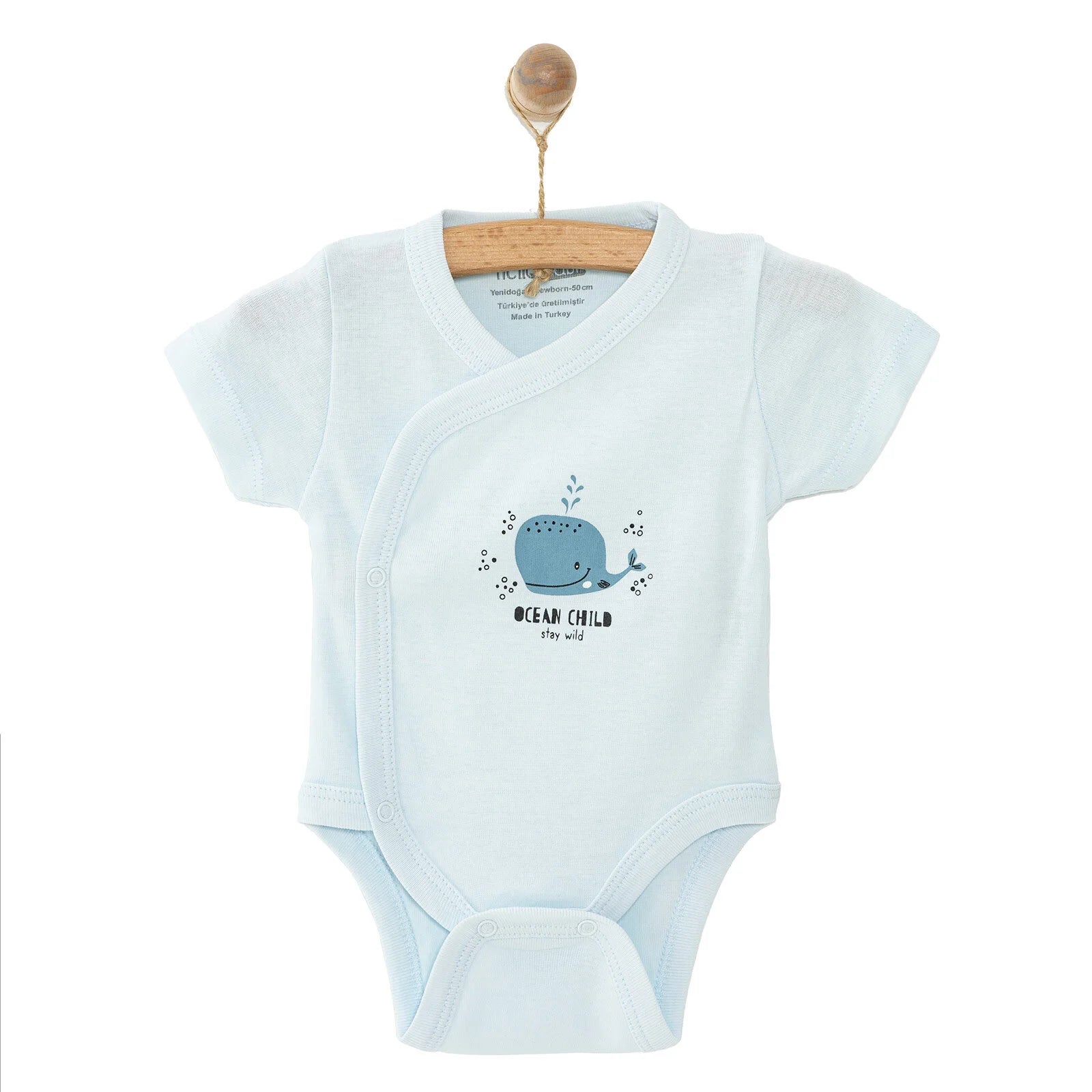 HelloBaby Newborn Short Sleeve Body - Blue - ebebek - Black Friday