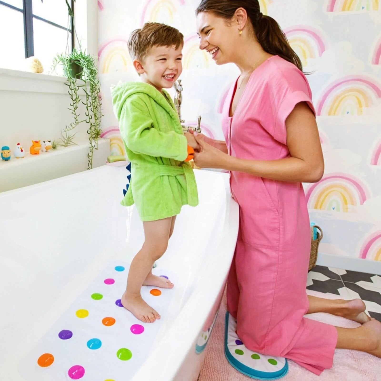 Munchkin Dandy Dots Non - Slip Baby & Toddler Bath Mat - ebebek - Black Friday
