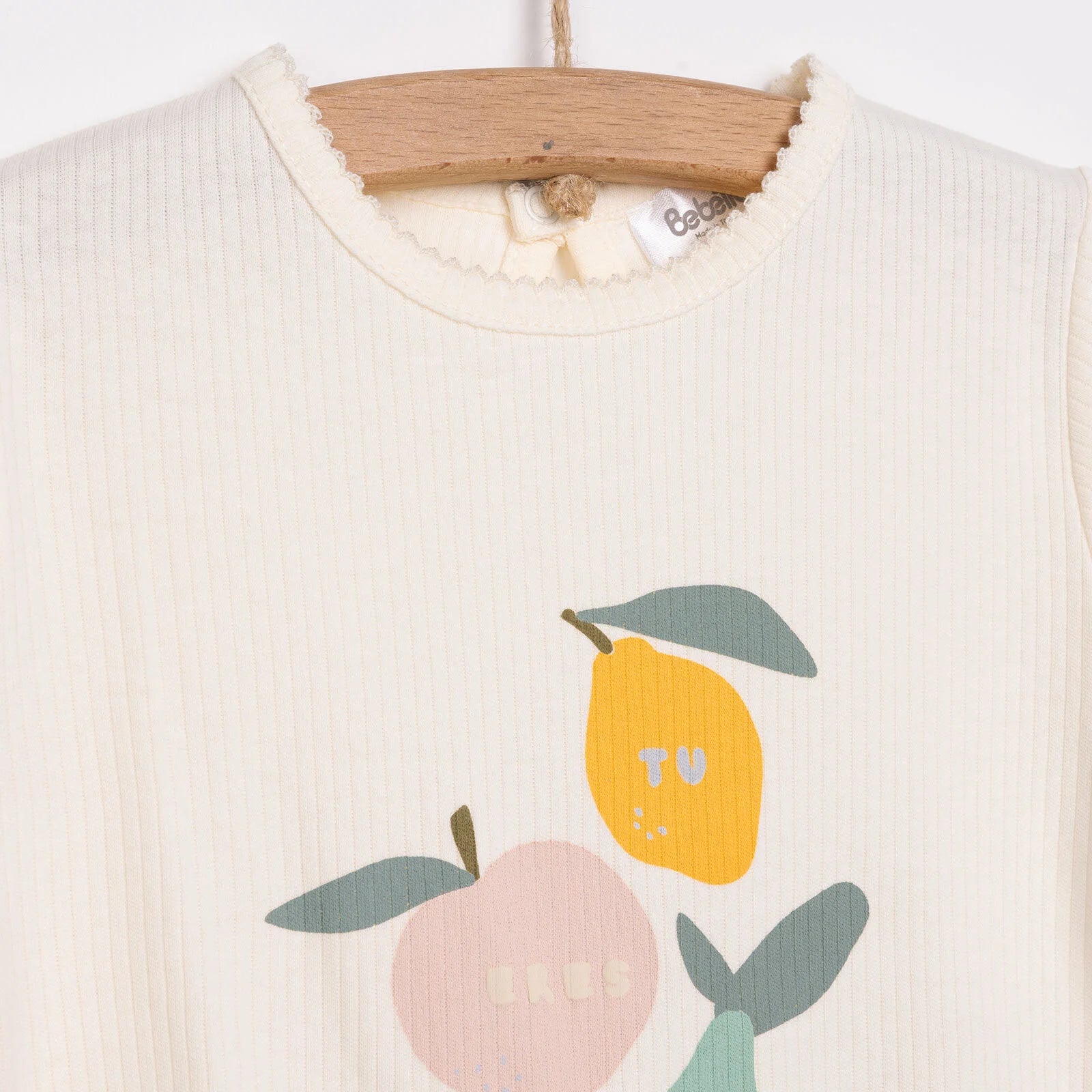 Bebetto Pink Pear Girl Tshirt - Leggings - Ecru - ebebek - Black Friday