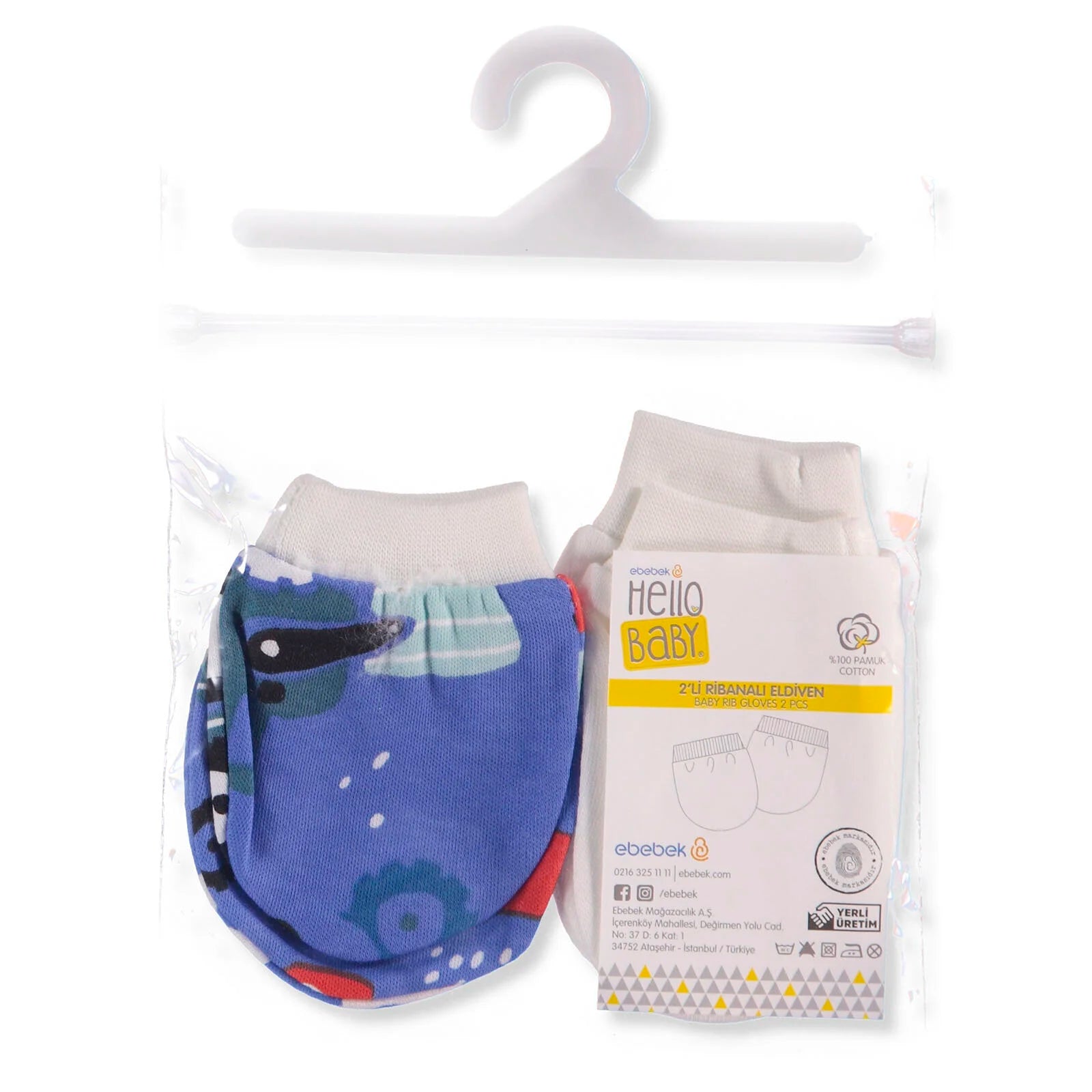 HelloBaby Newborn Basic Mitten 2 - Pack - Multicolour - ebebek - Black Friday