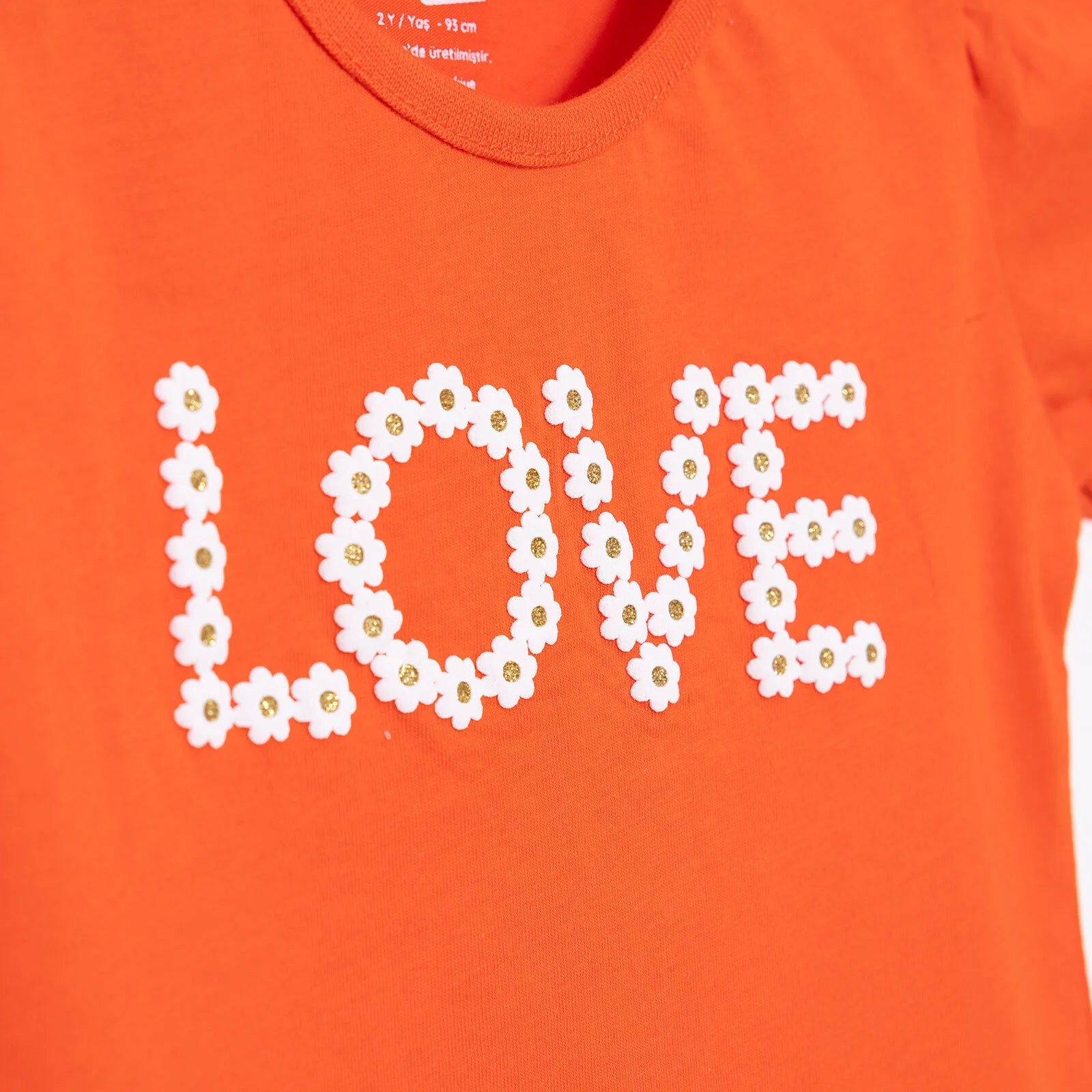 HelloBaby Basic Girl Daisy Patterned T-shirt - Coral - ebebek - Black Friday