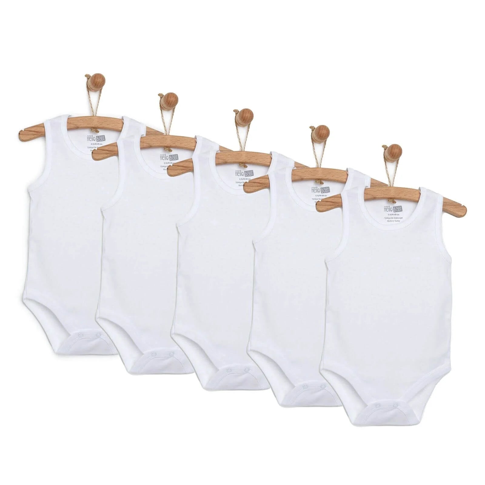 HelloBaby Unisex Sleeveless Bodysuit 5 pcs - ebebek - Black Friday