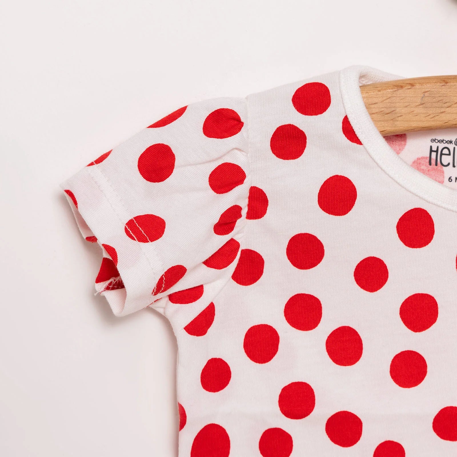HelloBaby Basic Girl Polka Dot Patterned Tshirt - Red - ebebek - Black Friday
