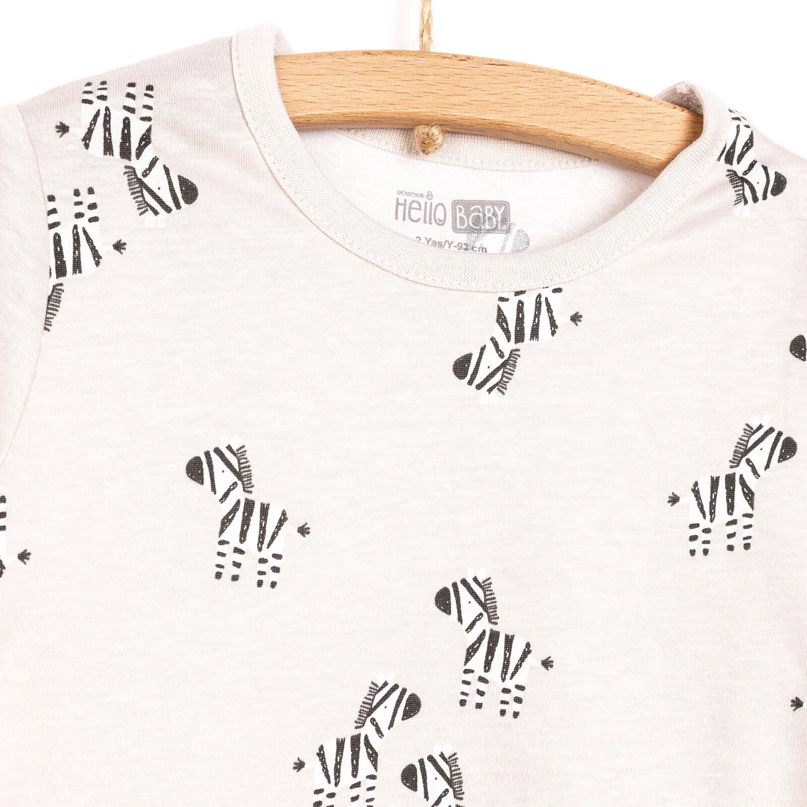 HelloBaby Baby Boy Long Sleeve Pyjamas Set - Beige - ebebek - Black Friday