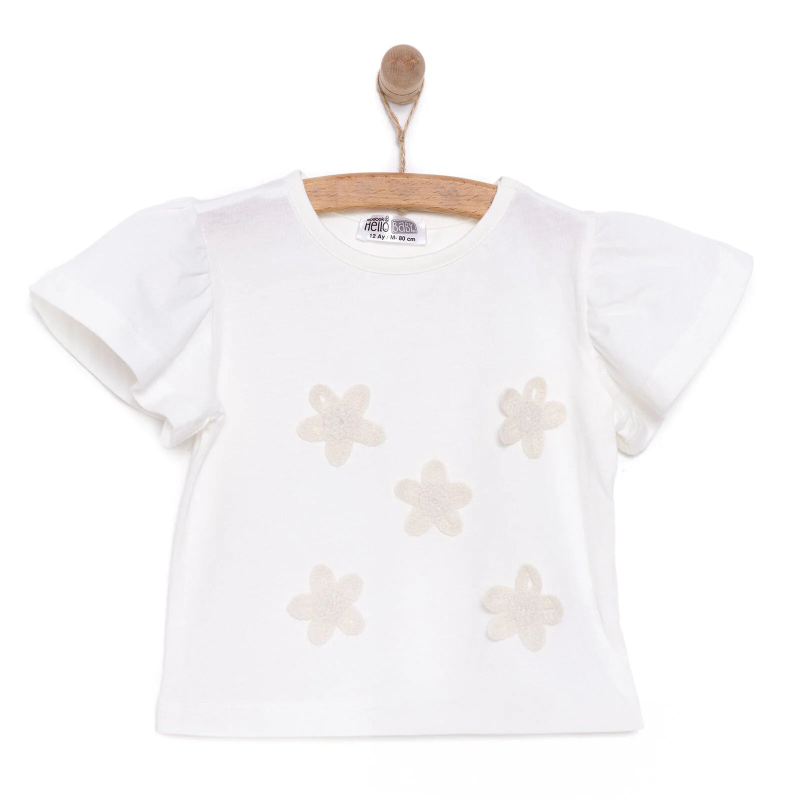 HelloBaby Romantic Garden Girl Tshirt - Ecru - ebebek - Black Friday