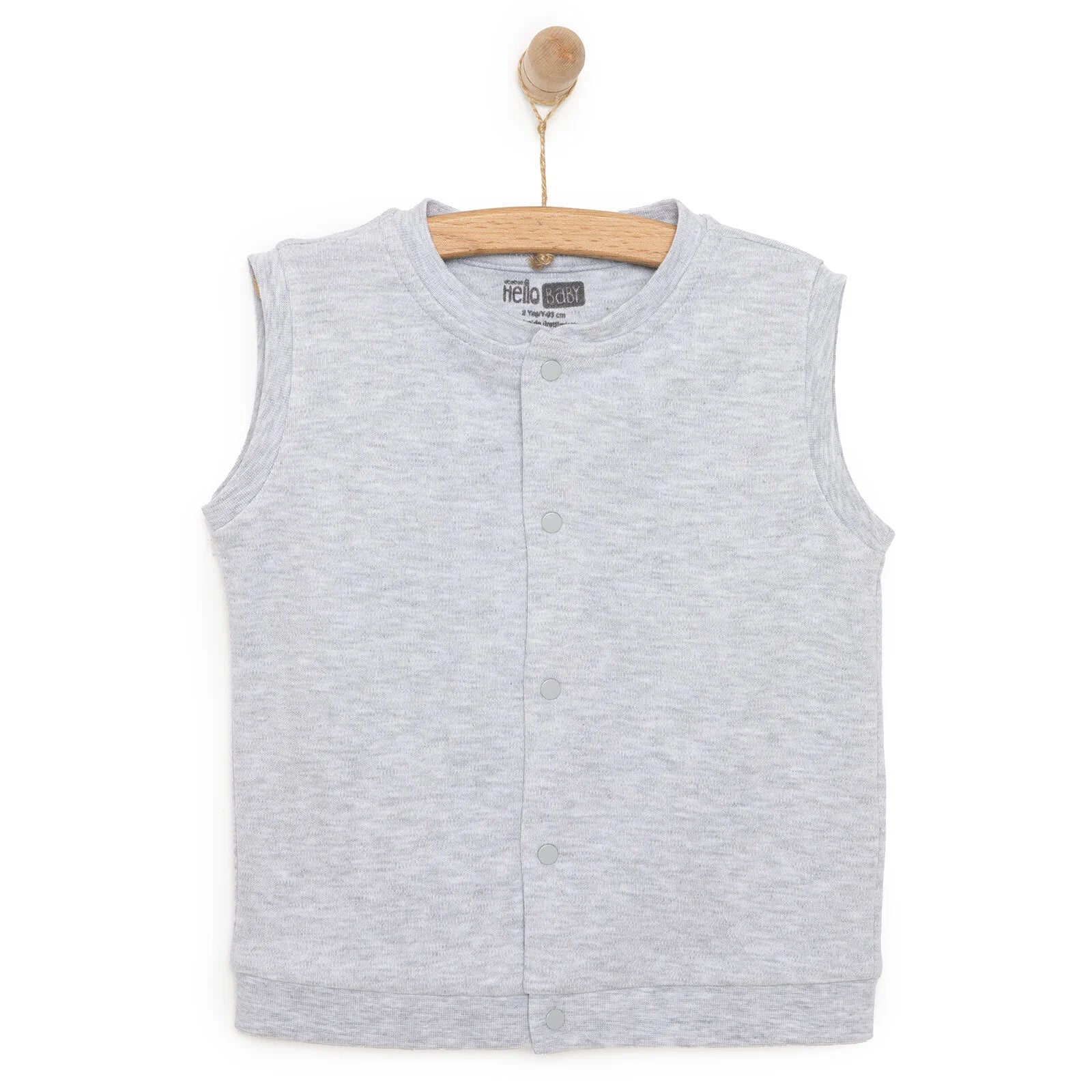 HelloBaby Baby Boy Ribbed Cardigan - Grey Melange - ebebek - Black Friday