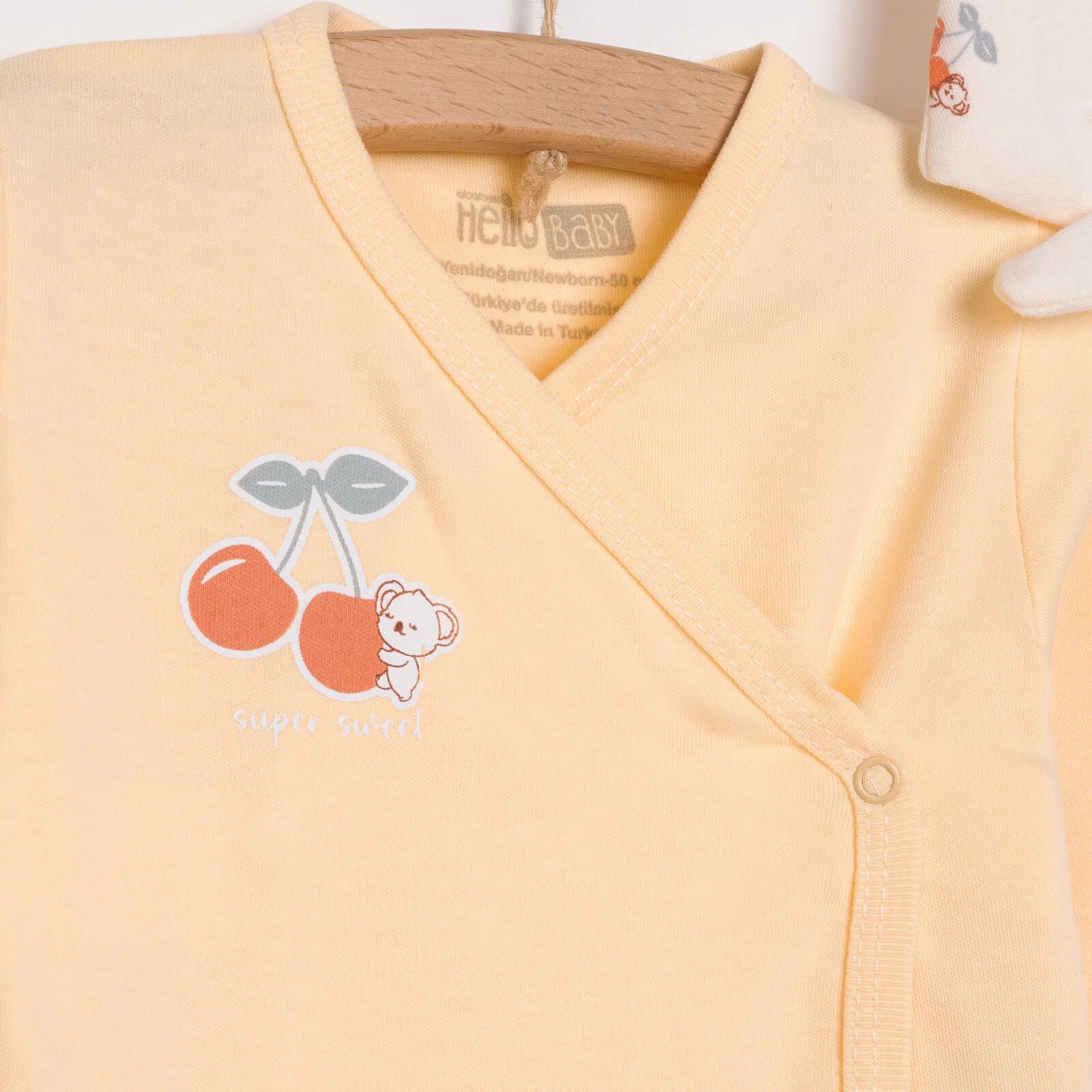 HelloBaby Body - Hat - Footed Jumpsuit - Yellow - ebebek - Black Friday