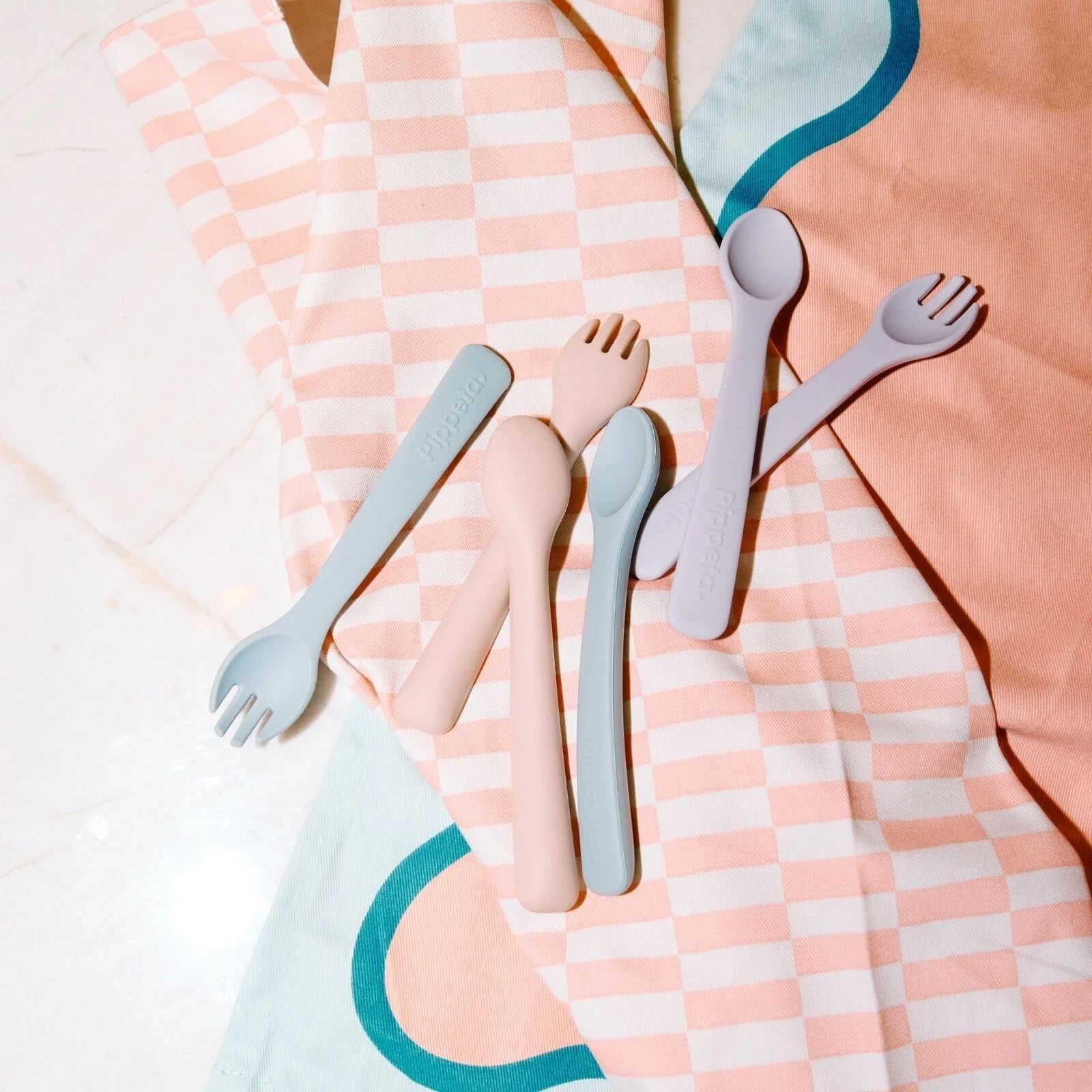 Pippeta Silicone Spoon & Fork - Ash Rose - ebebek - Black Friday