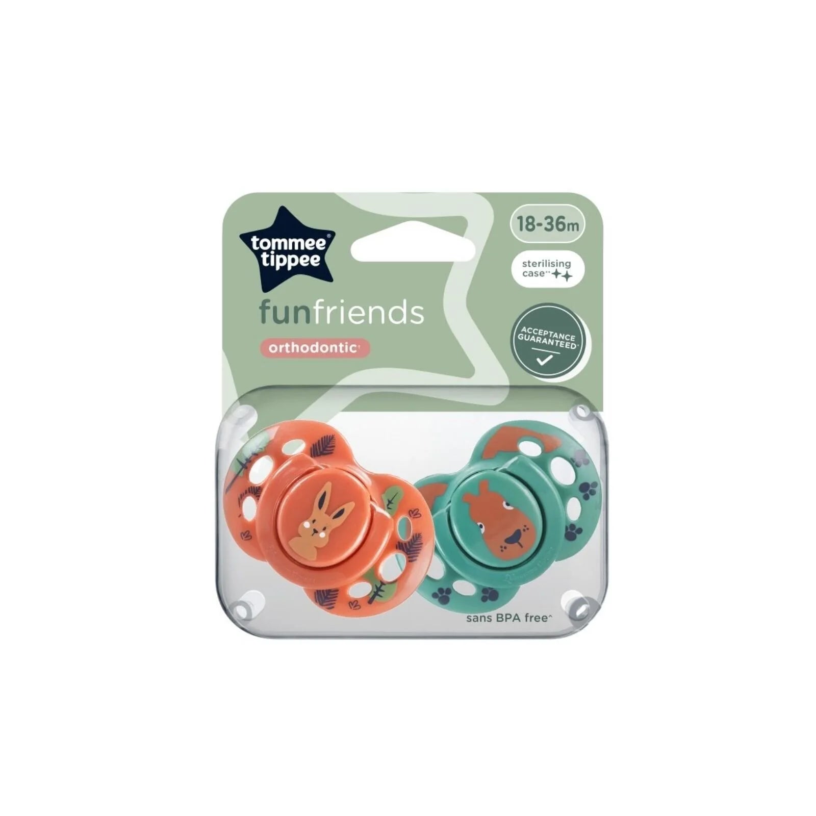 Tommee Tippee Fun Style Soother 18 - 36 months Pack of 2 Assorted - ebebek - Black Friday