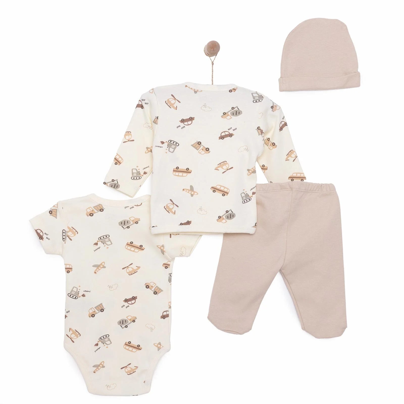 HelloBaby Baby Boy 5 Pcs Newborn Starter Set - Khaki - ebebek - Black Friday