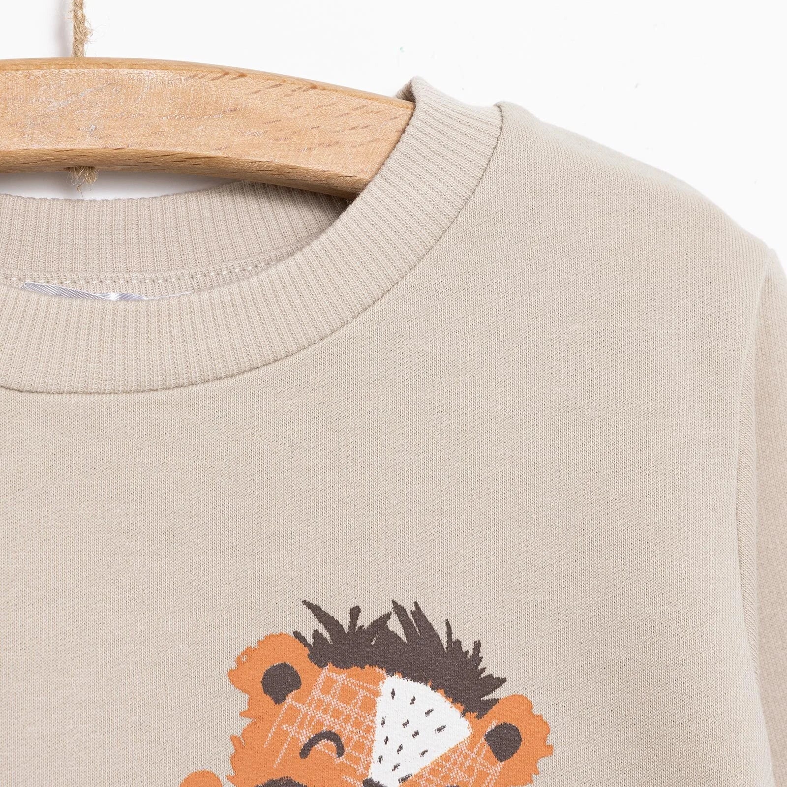 HelloBaby Basic Lion Sweatshirt - Mink - ebebek - Black Friday