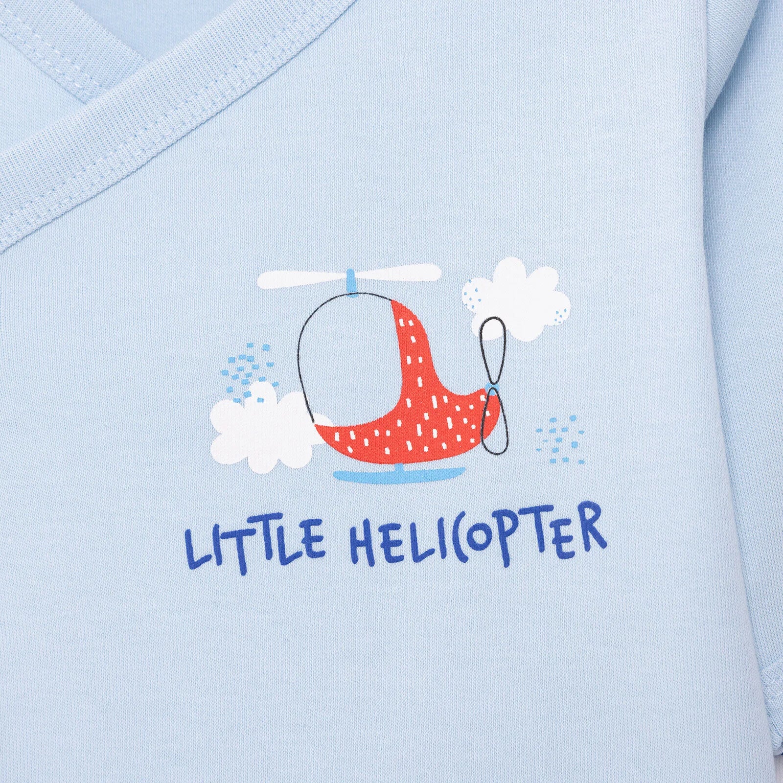 HelloBaby Wrapover Top - Hat - Footed Bottom - Light Blue - ebebek - Black Friday