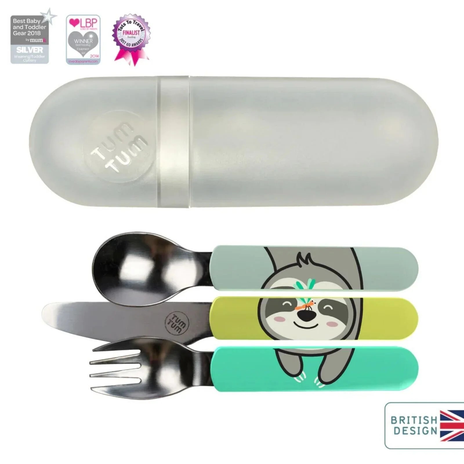 TUM TUM Travel Cutlery Set with Case - Stanley Sloth - ebebek - Black Friday