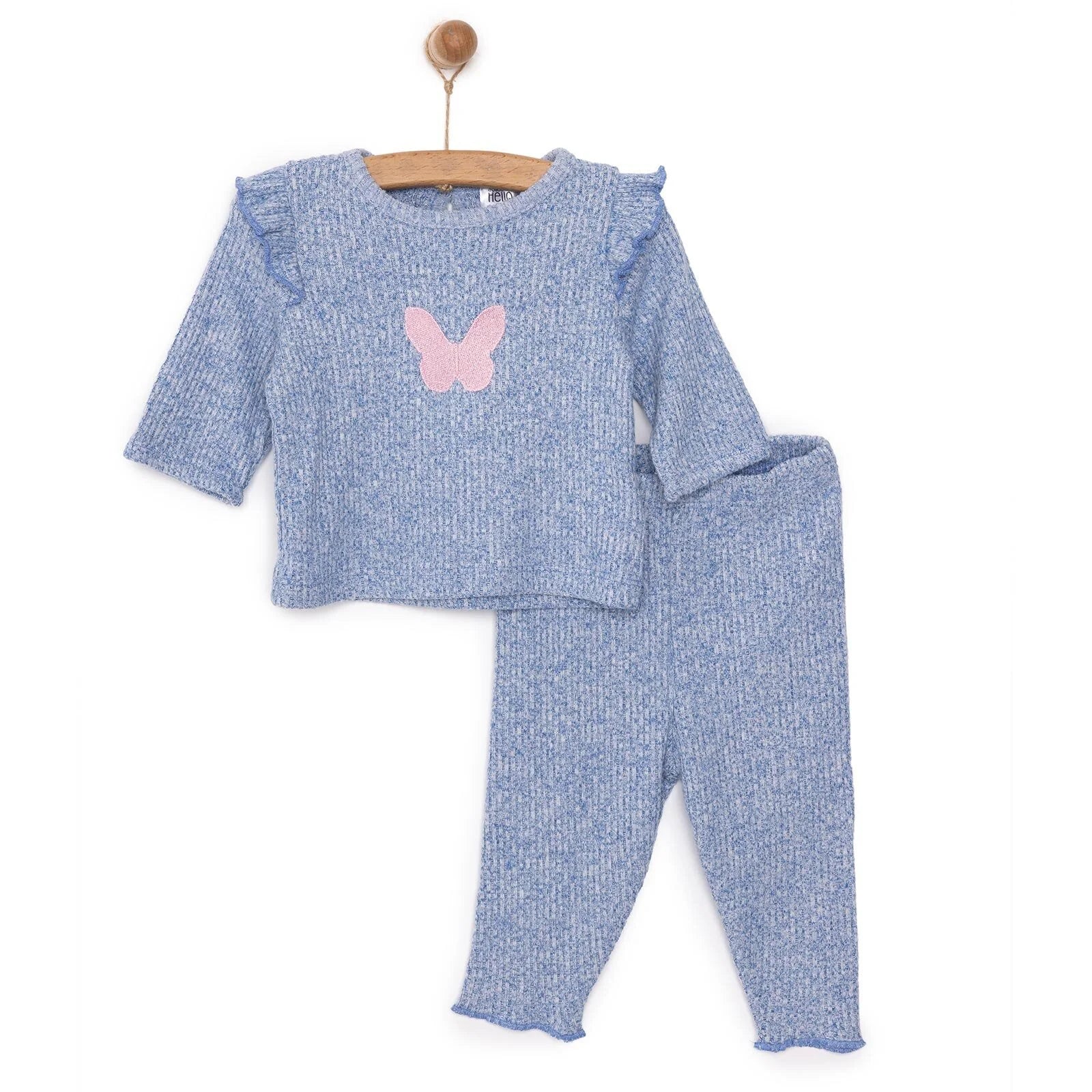 HelloBaby Basic Baby Girl Blouse - Tights - Blue - ebebek - Black Friday