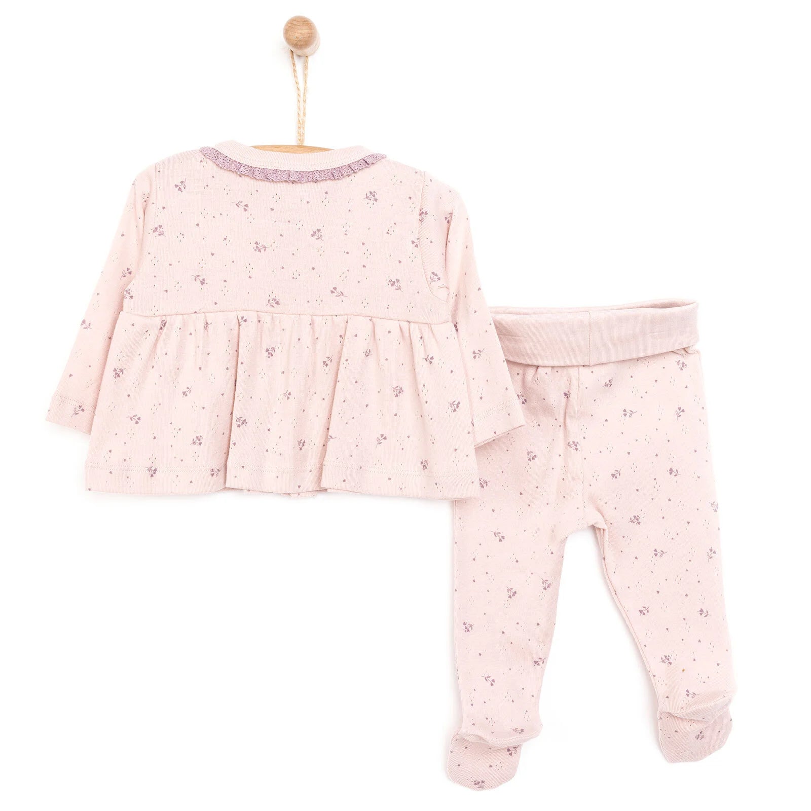 Bebetto Newborn Baby Girl Body - Footed Bottom - Powder - ebebek - Black Friday