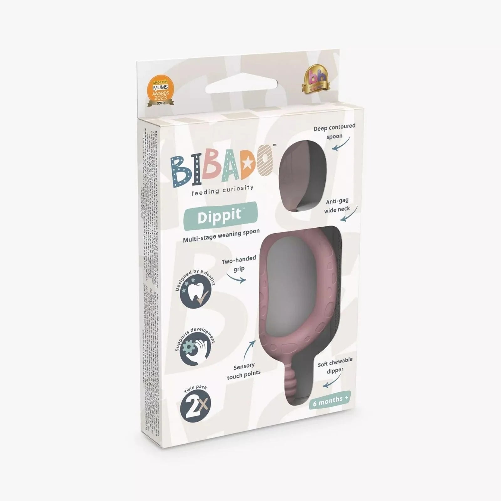Bibado Dippit Baby Weaning Spoons 6+ months Pack of 2 - Blush - ebebek - Black Friday
