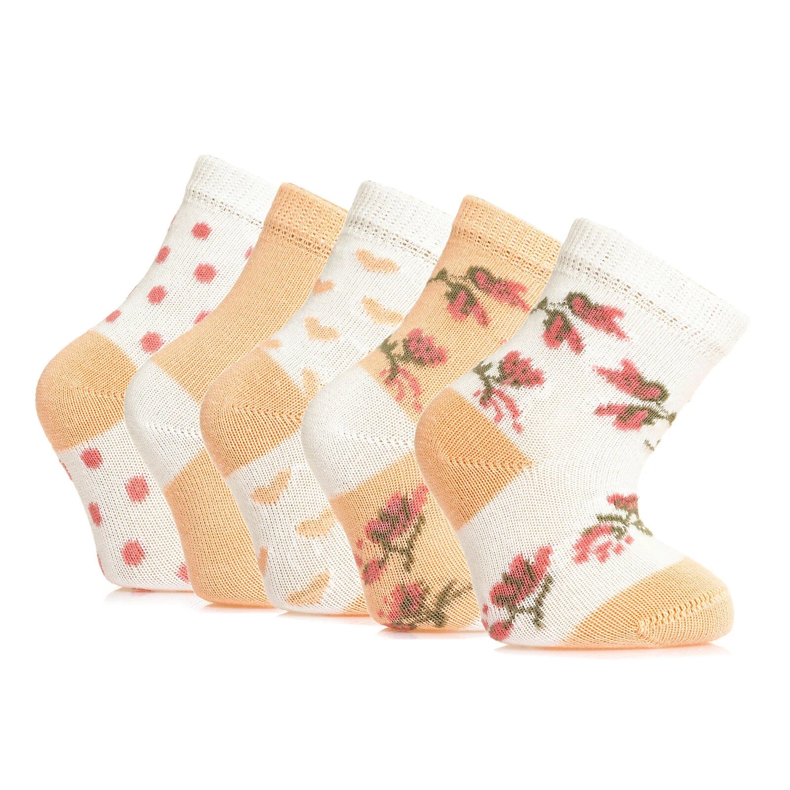 Be Cool Baby Girl Pack of 5 Socks - Salmon - ebebek - Black Friday