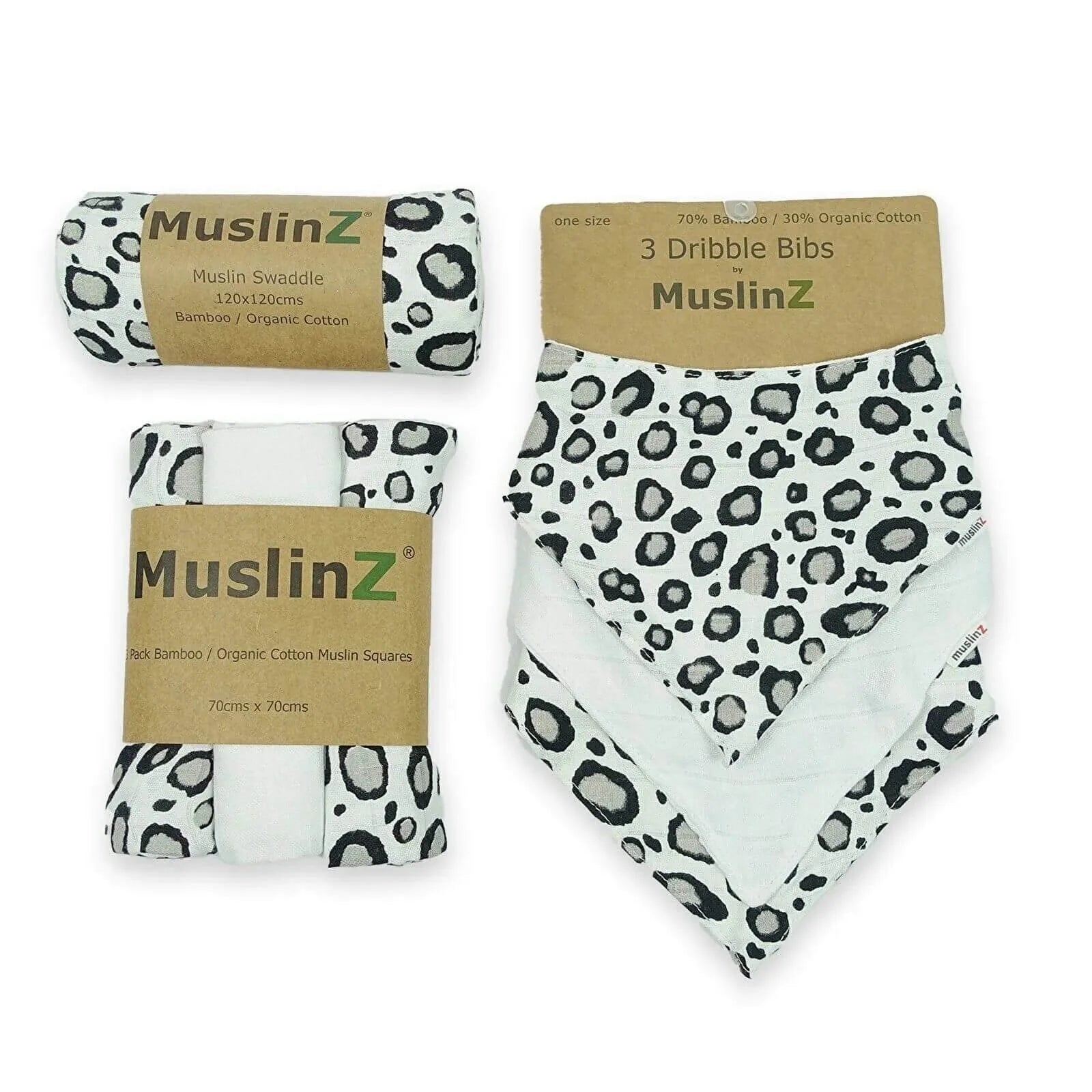 MuslinZ Bamboo/Organic Cotton Muslin Set - Leopard - ebebek - Black Friday