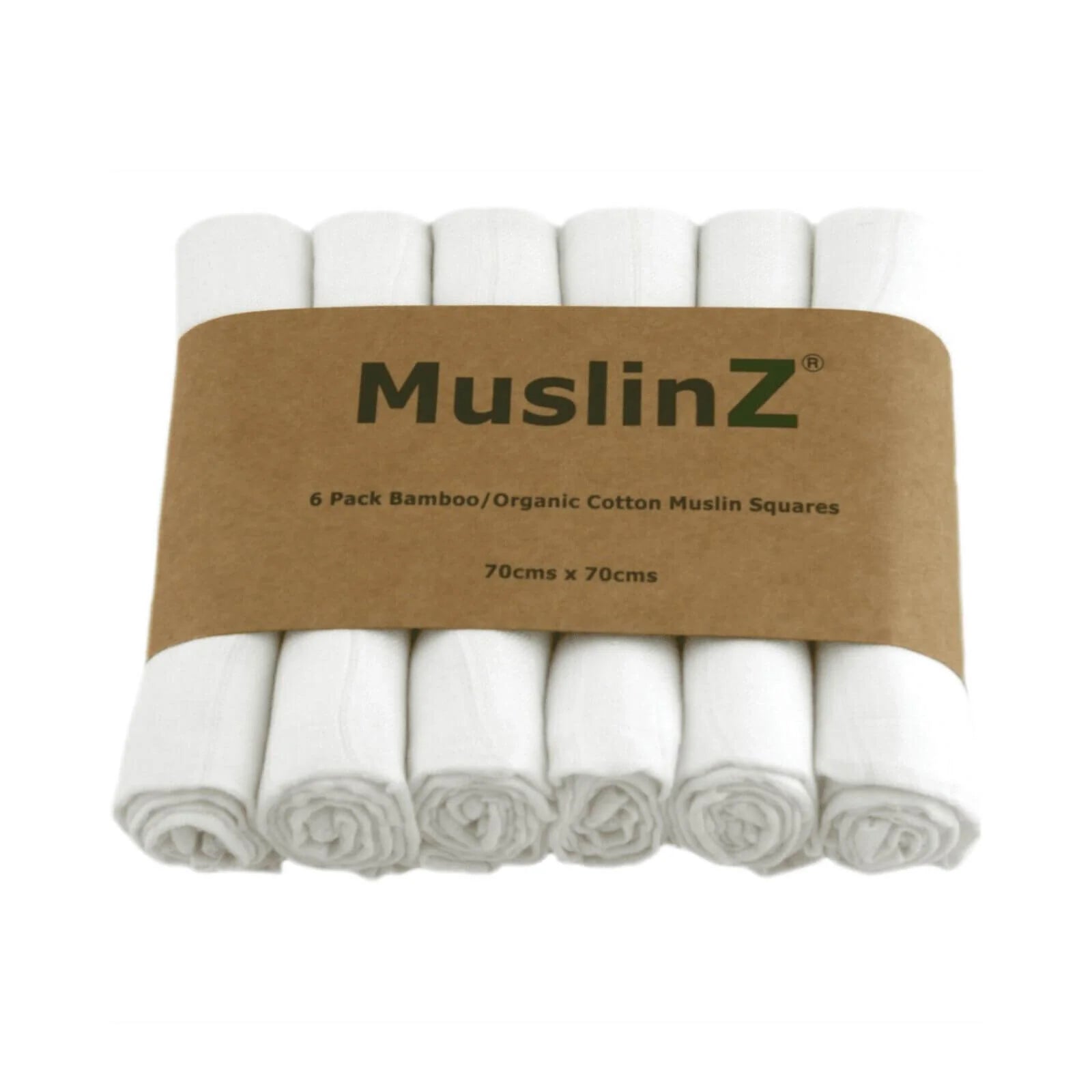 MuslinZ 6 Pack Bamboo/Organic Cotton Muslin Squares 70x70cm – White - ebebek - Black Friday