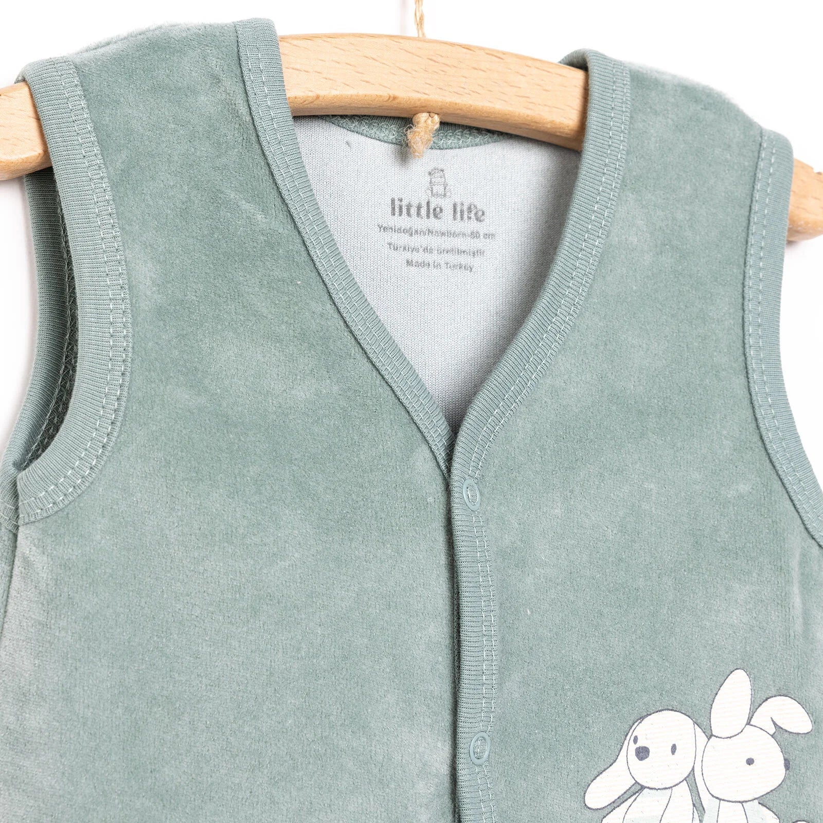 Little Life Newborn Boy Velvet Vest - Green - ebebek - Black Friday