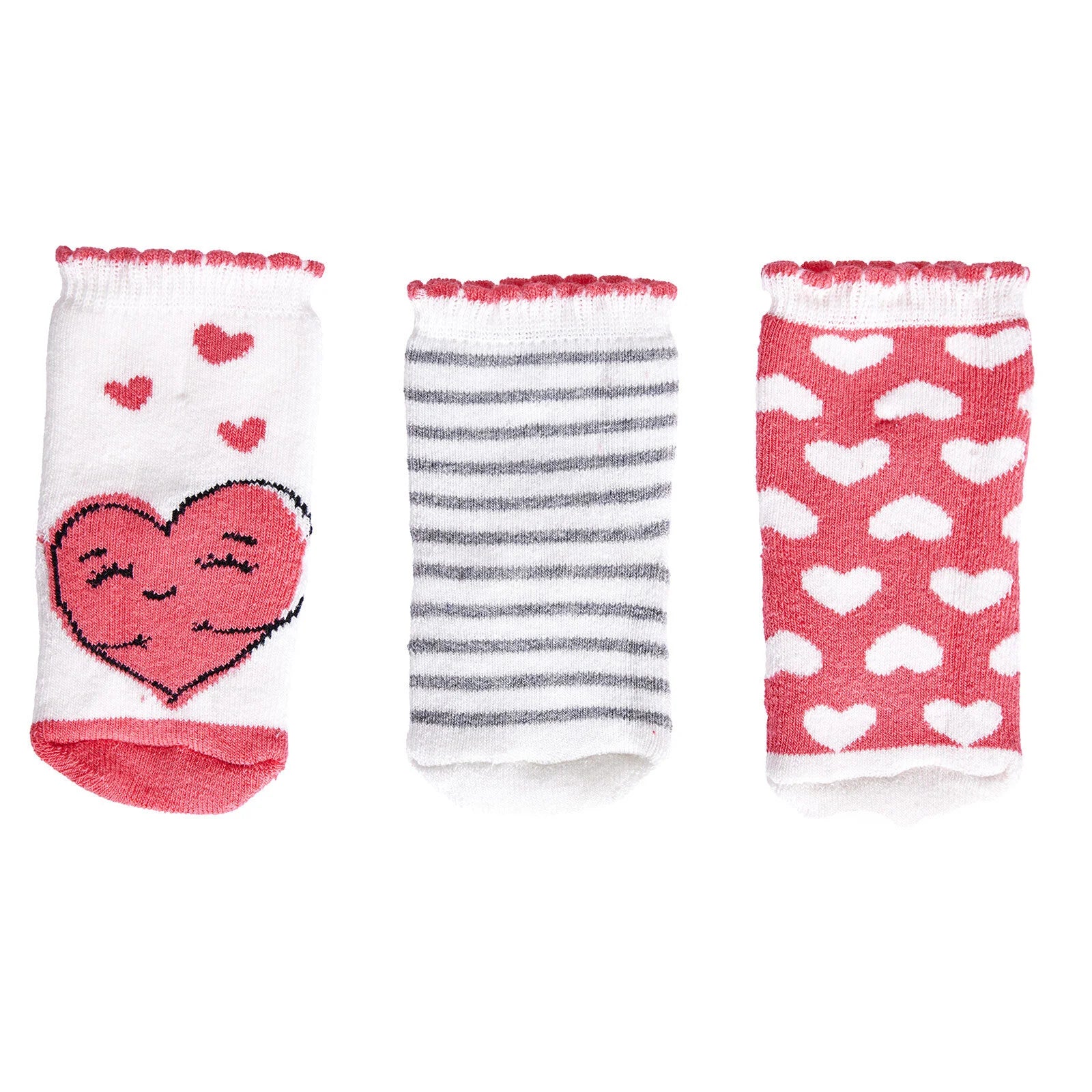 HelloBaby Baby Girl Chenille Socks 3 Pcs - Pink - ebebek - Black Friday