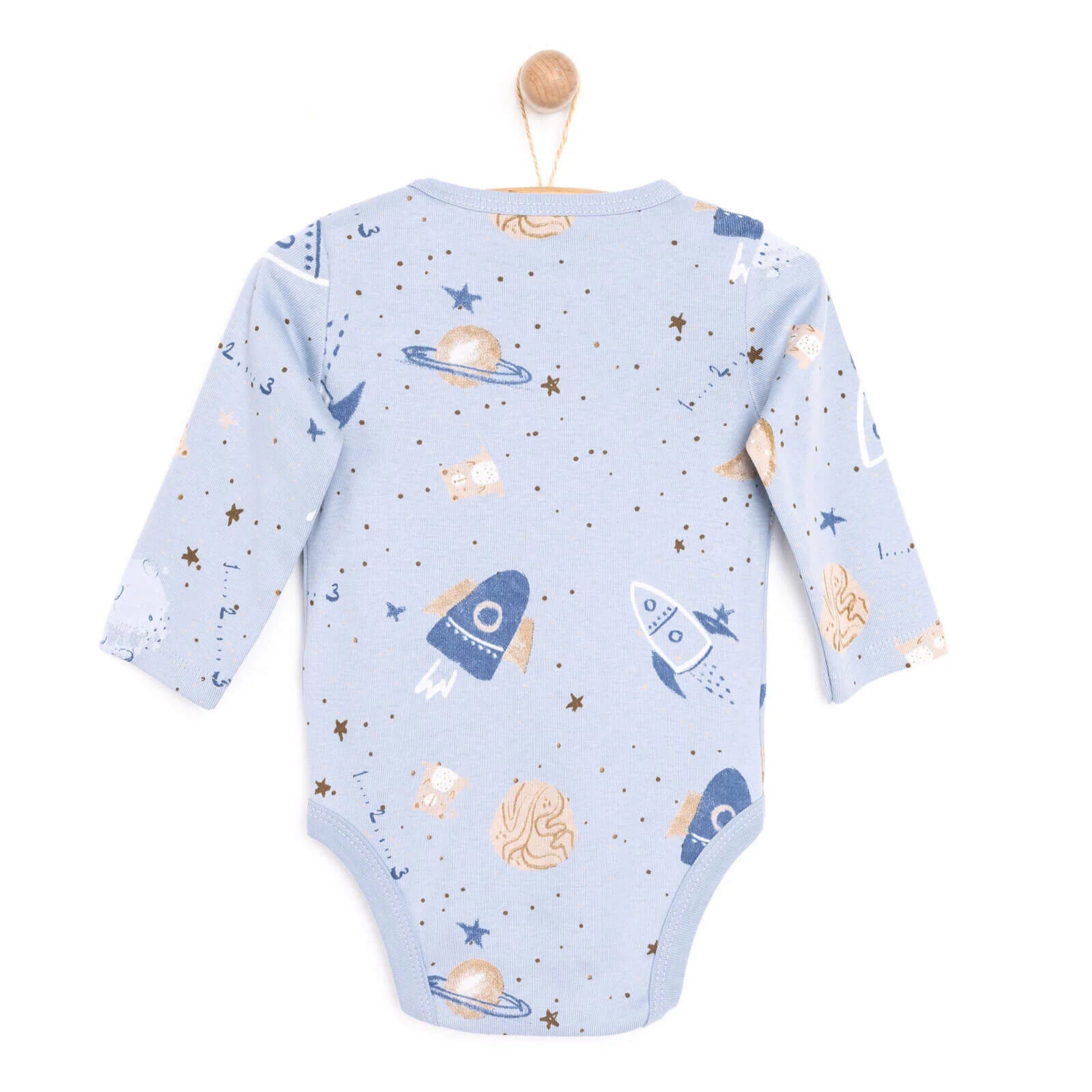 HelloBaby Baby Boy Long Sleeve Bodysuit - Blue - ebebek - Black Friday