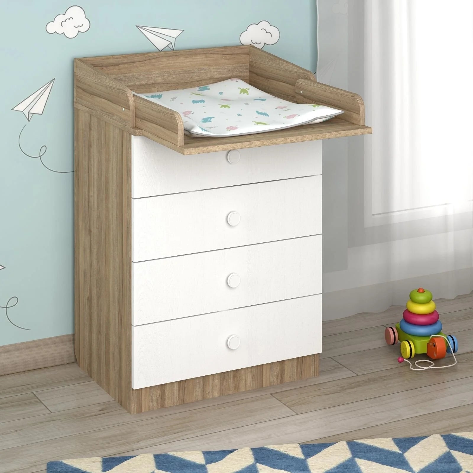 Shefa Kids 600 Changing Dressers - Elm/White - ebebek - Black Friday