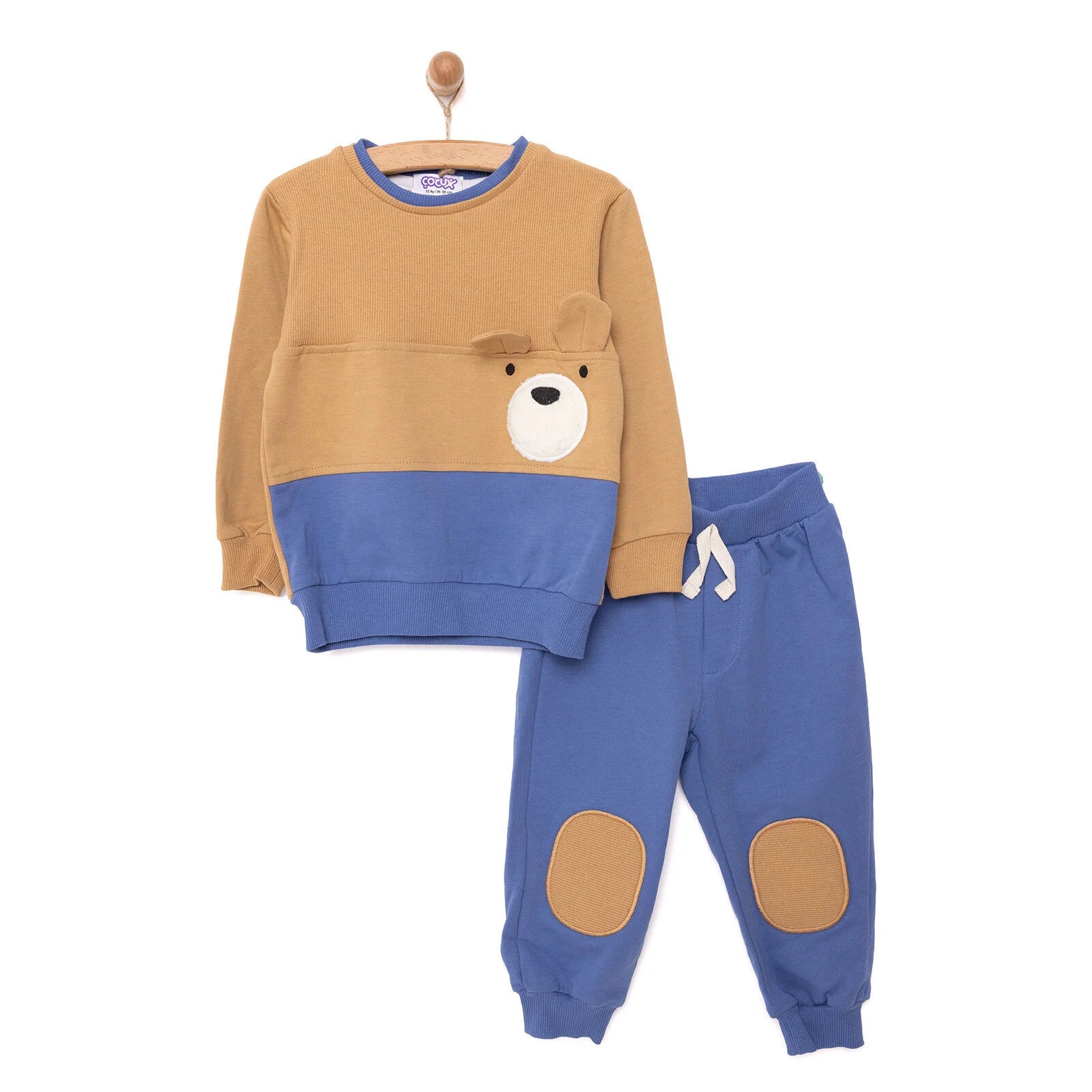 Cocux Animals Baby Boy Tracksuit - Dark Olive - ebebek - Black Friday