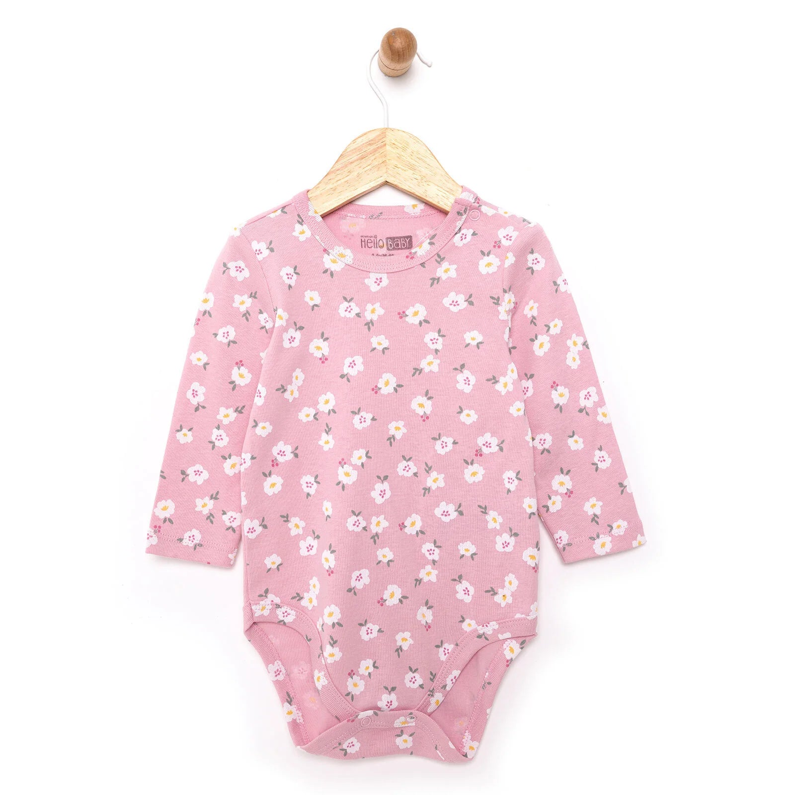 HelloBaby Girl Long Sleeve Bodysuit - Pink - ebebek - Black Friday