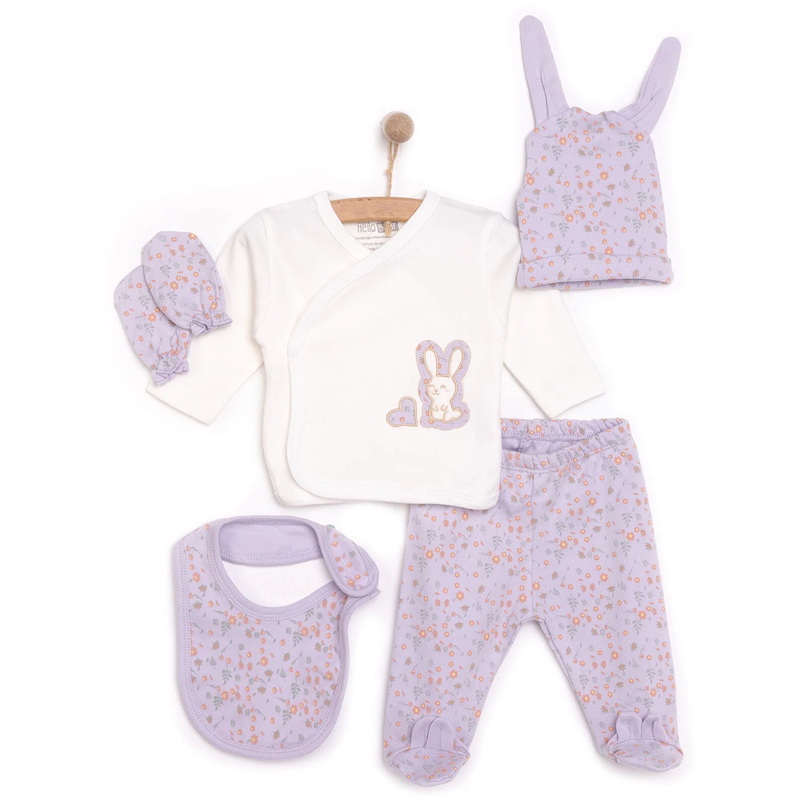 HelloBaby Newborn Baby Girl 5 Pcs Hospital Pack - Purple - ebebek - Black Friday