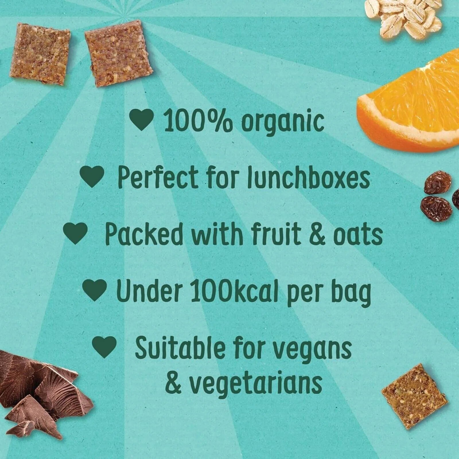 Organix Kids Crazy Choco Orange Mini Flapjack Bites 3+ years 92g (4x23g) - ebebek - Black Friday